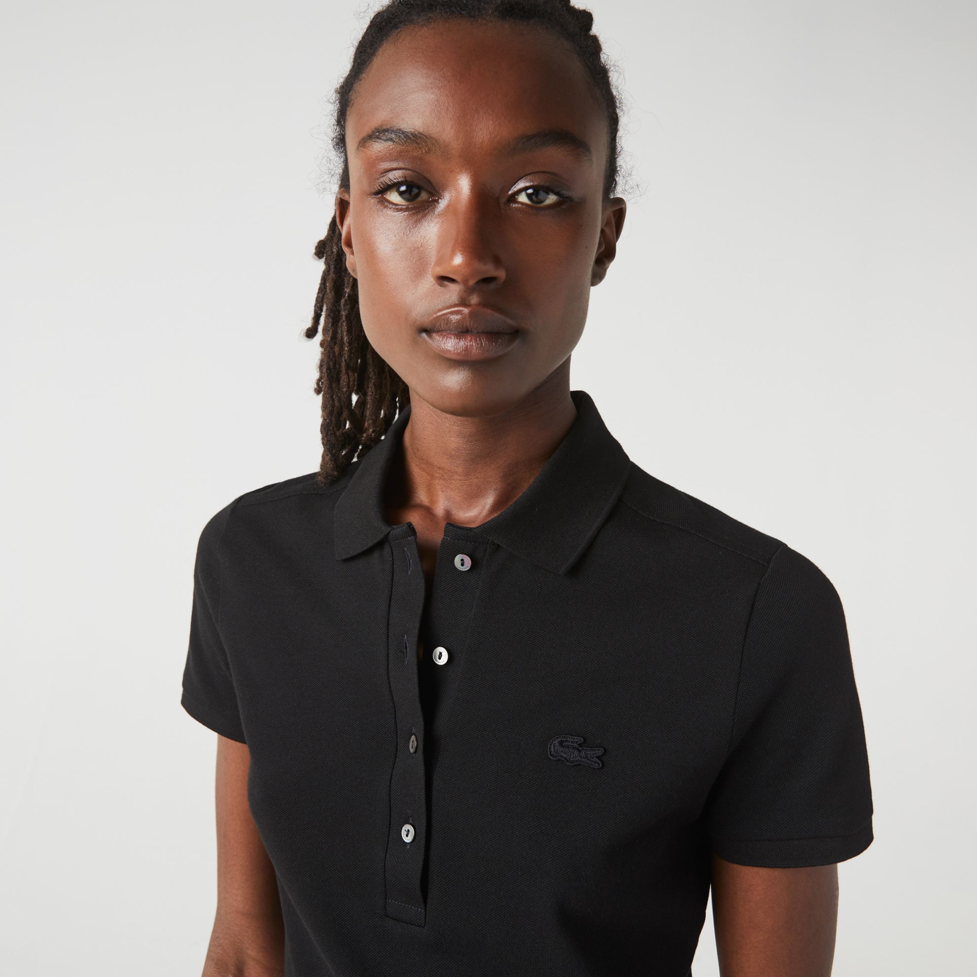 Εικόνα της Γυναικεία Stretch Cotton Piqué Polo Μπλούζα Slim Fit