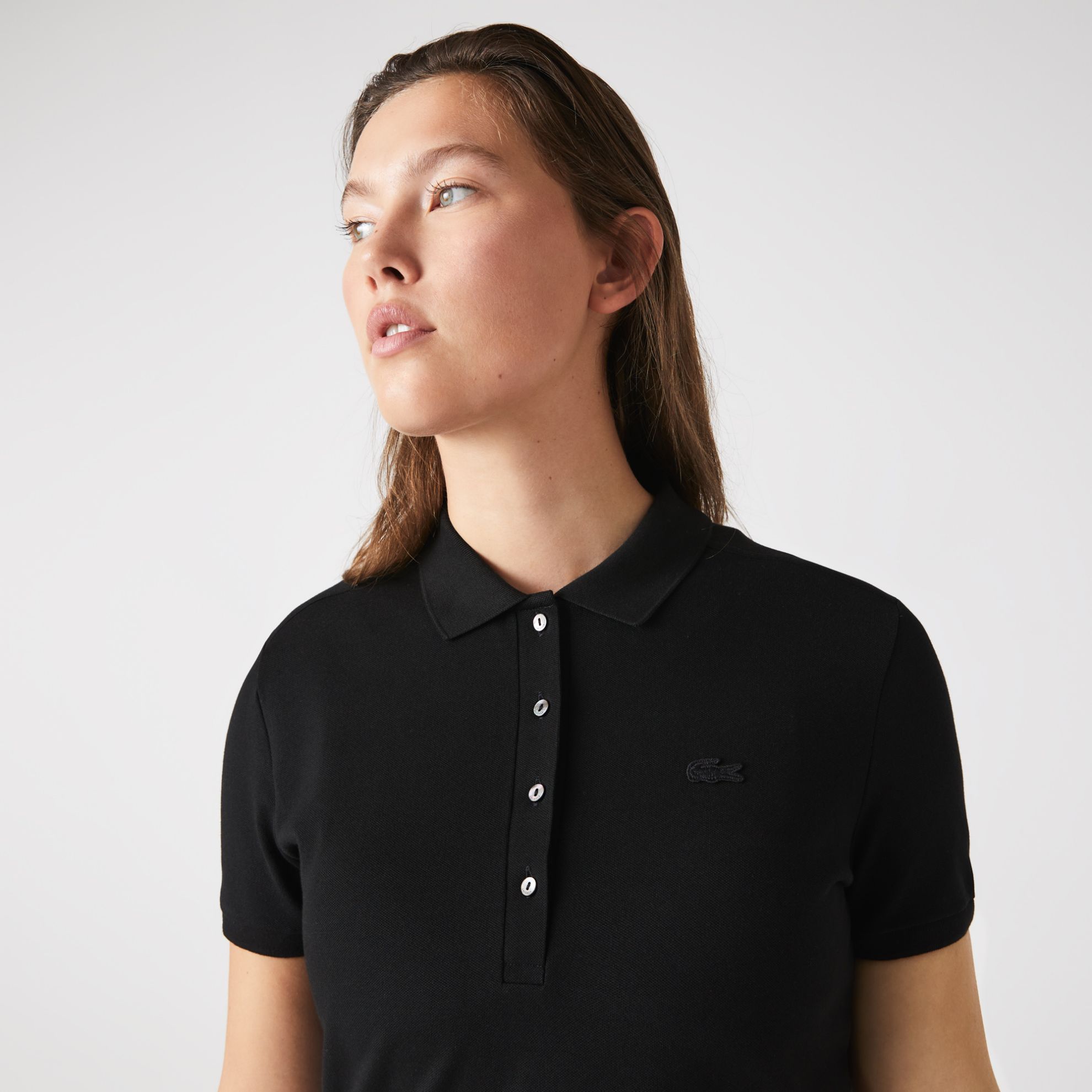 Εικόνα της Γυναικεία Stretch Cotton Piqué Polo Μπλούζα Slim Fit