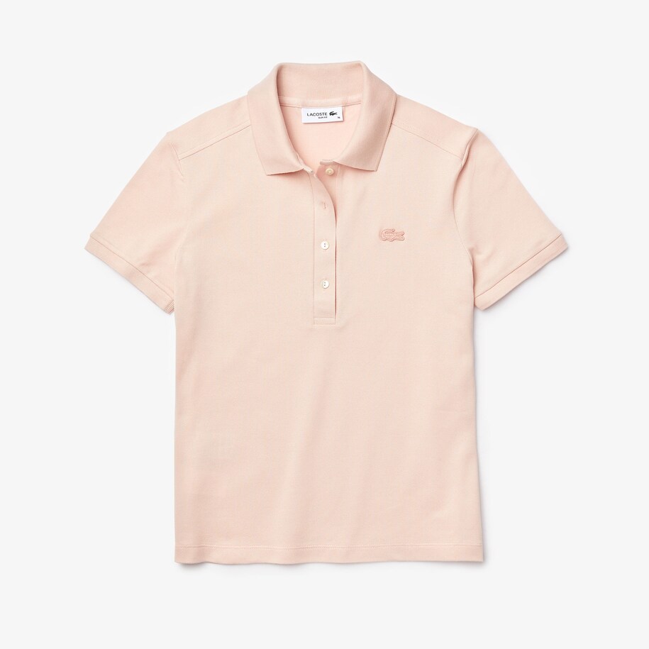 Εικόνα της Γυναικεία Stretch Cotton Piqué Polo Μπλούζα Slim Fit
