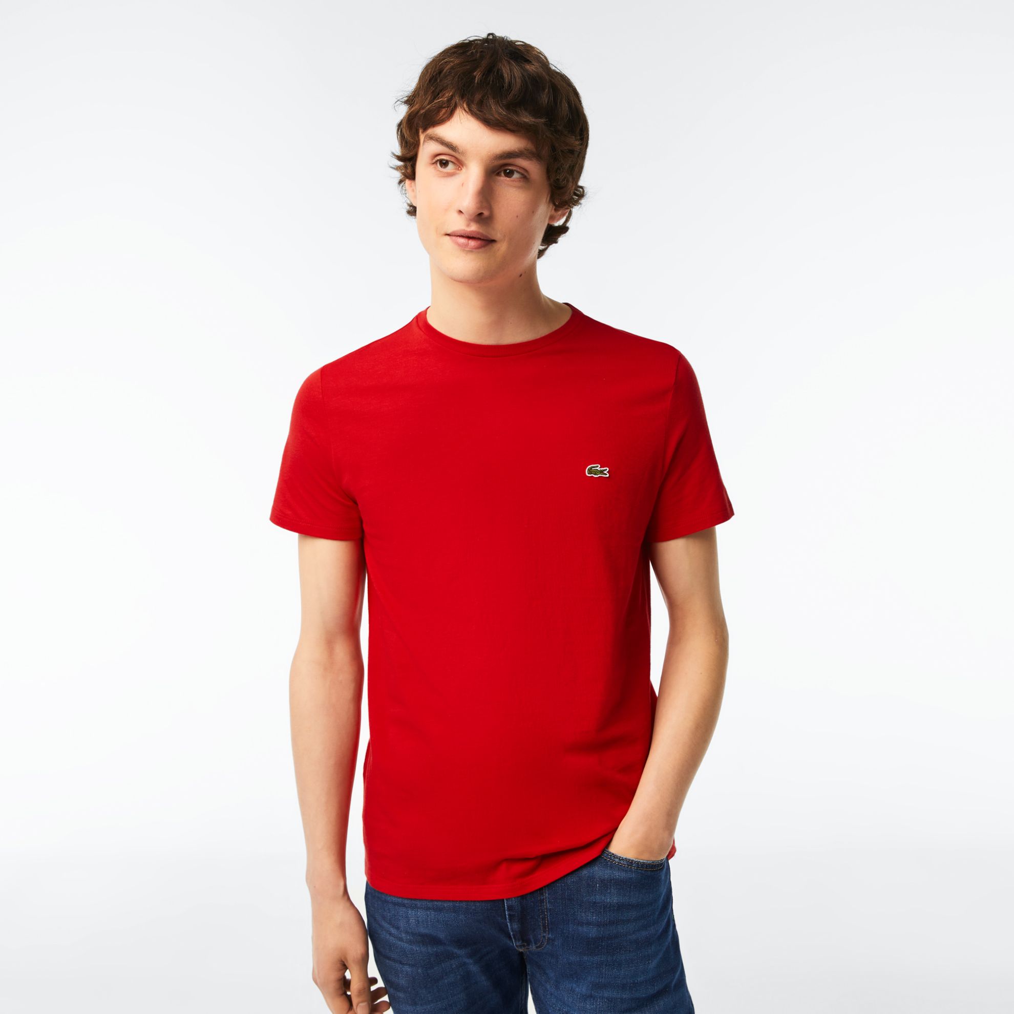 Εικόνα της Ανδρικό T-shirt Pima Cotton Jersey με Λαιμόκοψη