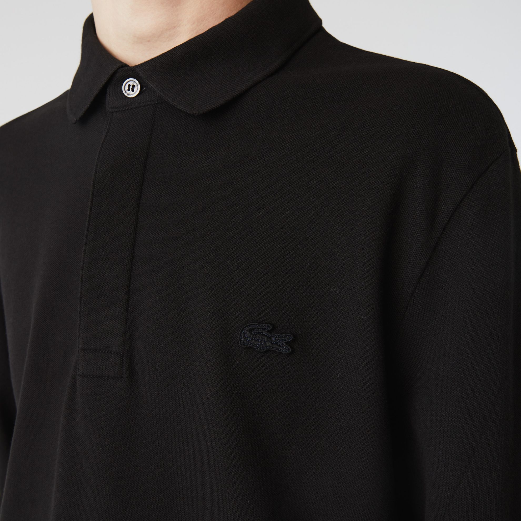 Εικόνα της Smart Paris Μακρυμάνικη Polo Μπλούζα Stretch Cotton Piqué
