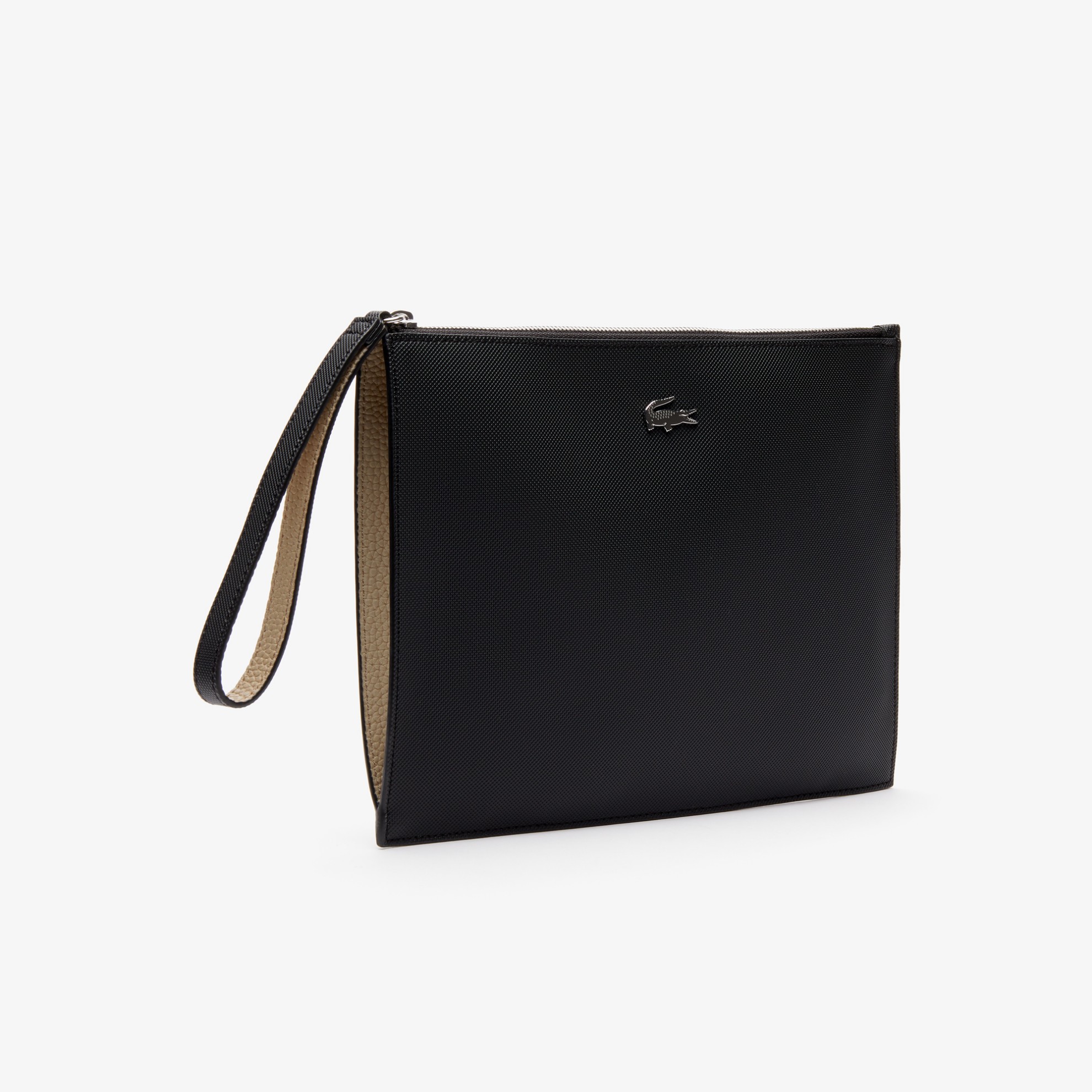 Εικόνα της Unisex Anna Coated Piqué Canvas Clutch με Φερμουάρ