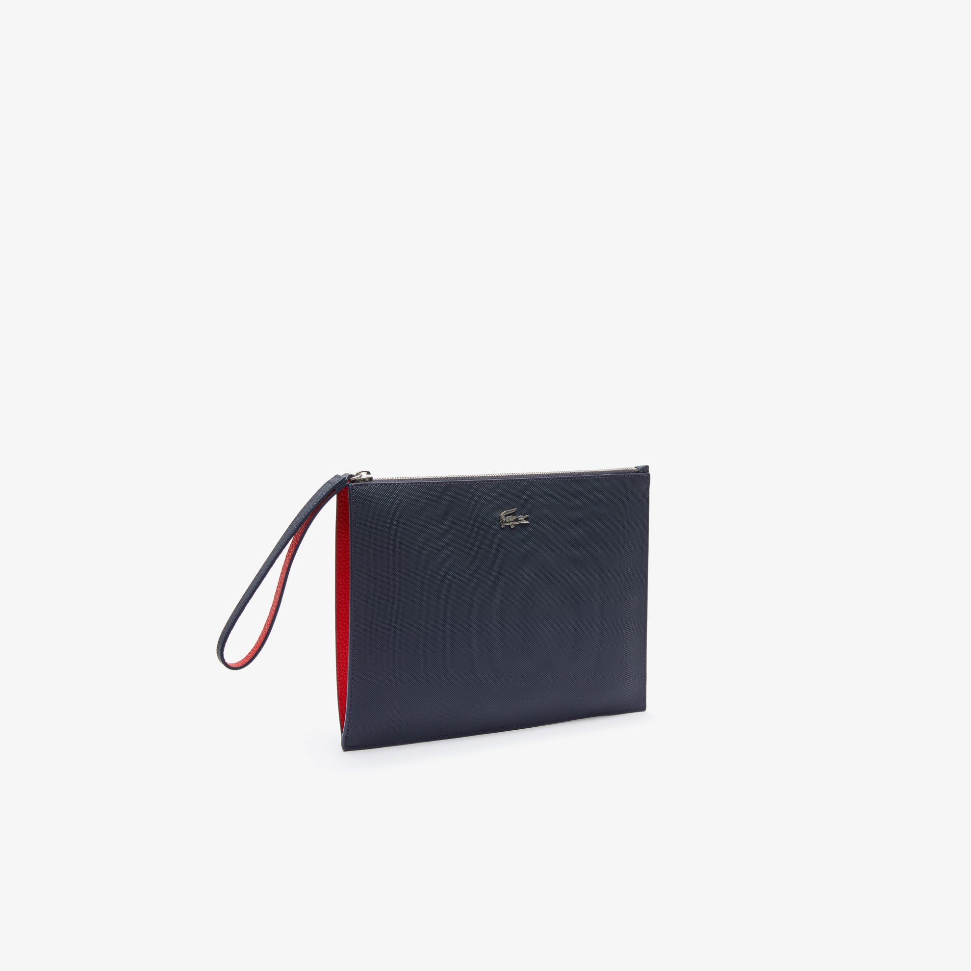 Εικόνα της Unisex Anna Coated Piqué Canvas Clutch με Φερμουάρ