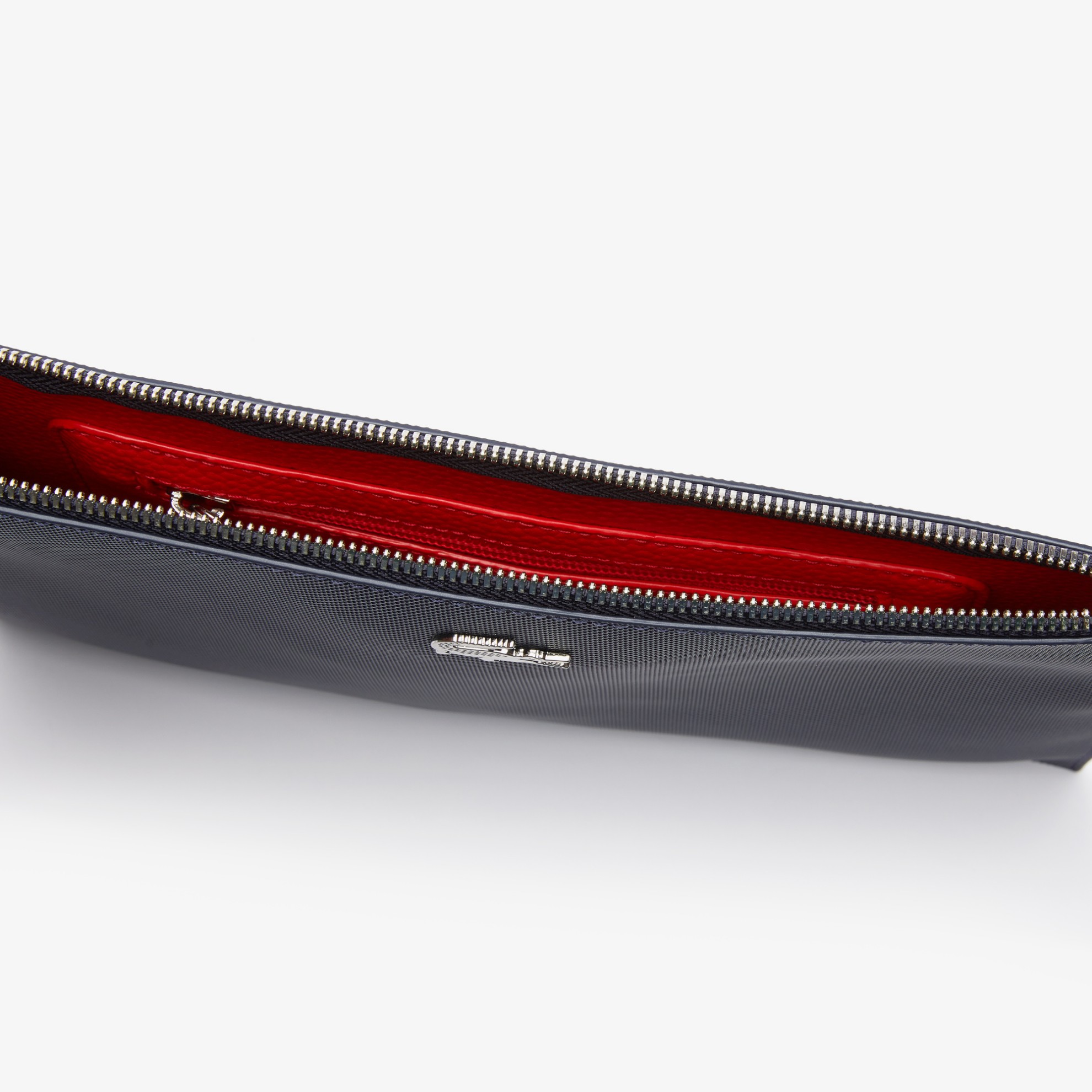 Εικόνα της Unisex Anna Coated Piqué Canvas Clutch με Φερμουάρ