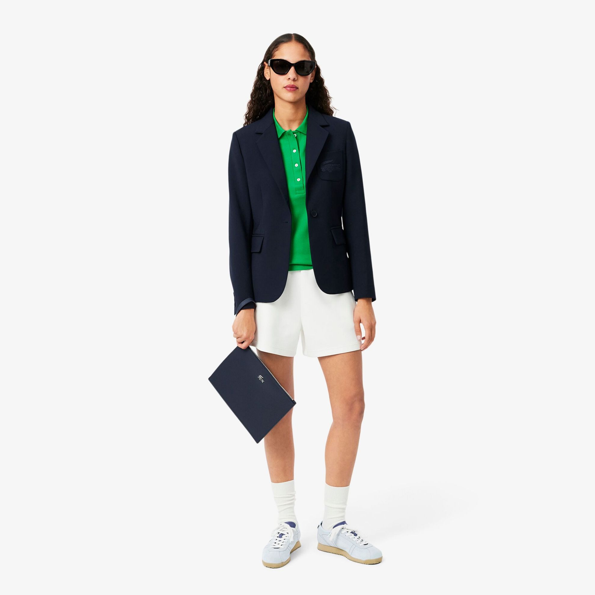 Εικόνα της Unisex Anna Coated Piqué Canvas Clutch με Φερμουάρ