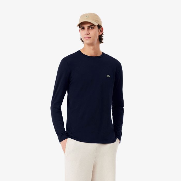 Εικόνα της Ανδρικό Μακρυμάνικο Pima Cotton T-shirt με Λαιμόκοψη