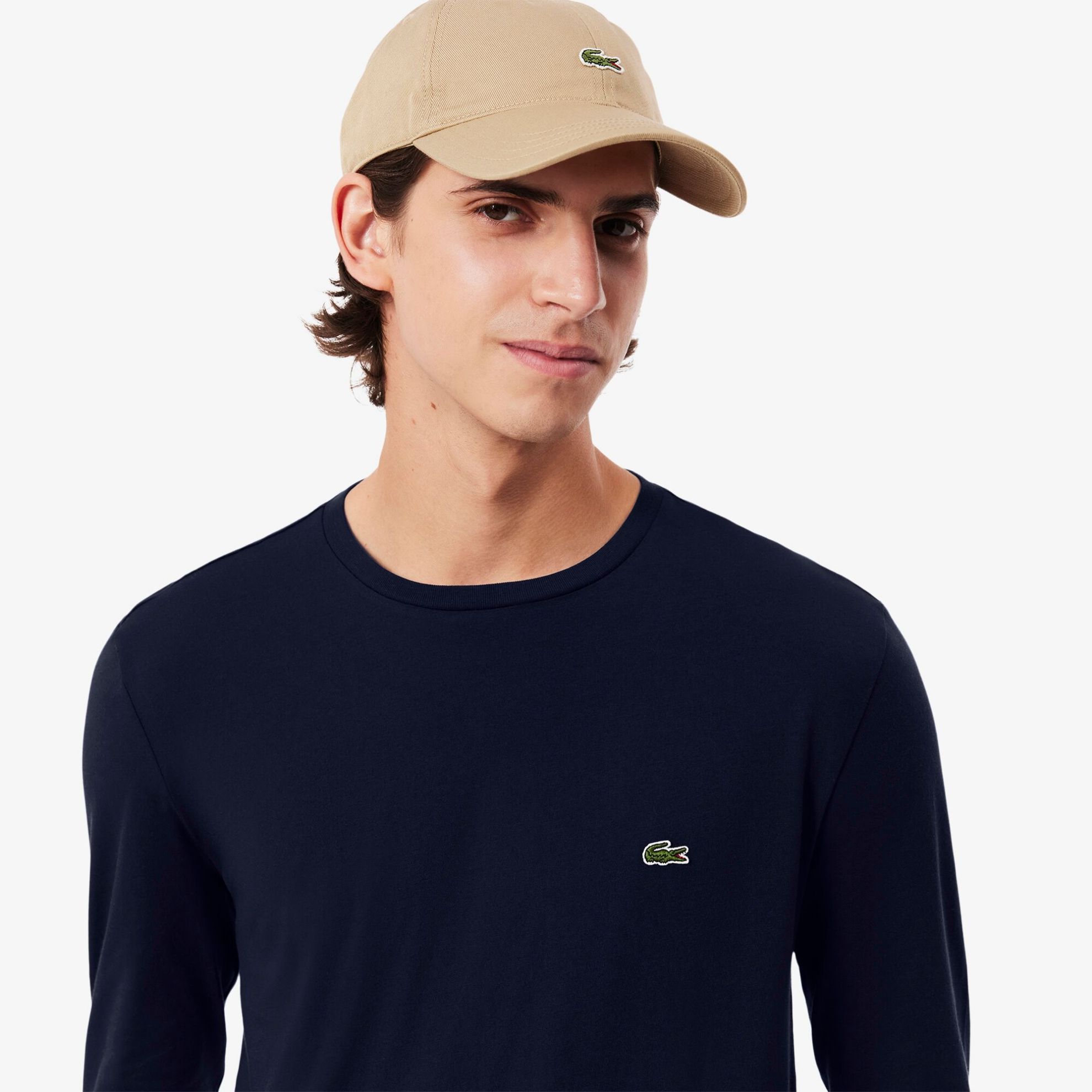 Εικόνα της Ανδρικό Μακρυμάνικο Pima Cotton T-shirt με Λαιμόκοψη