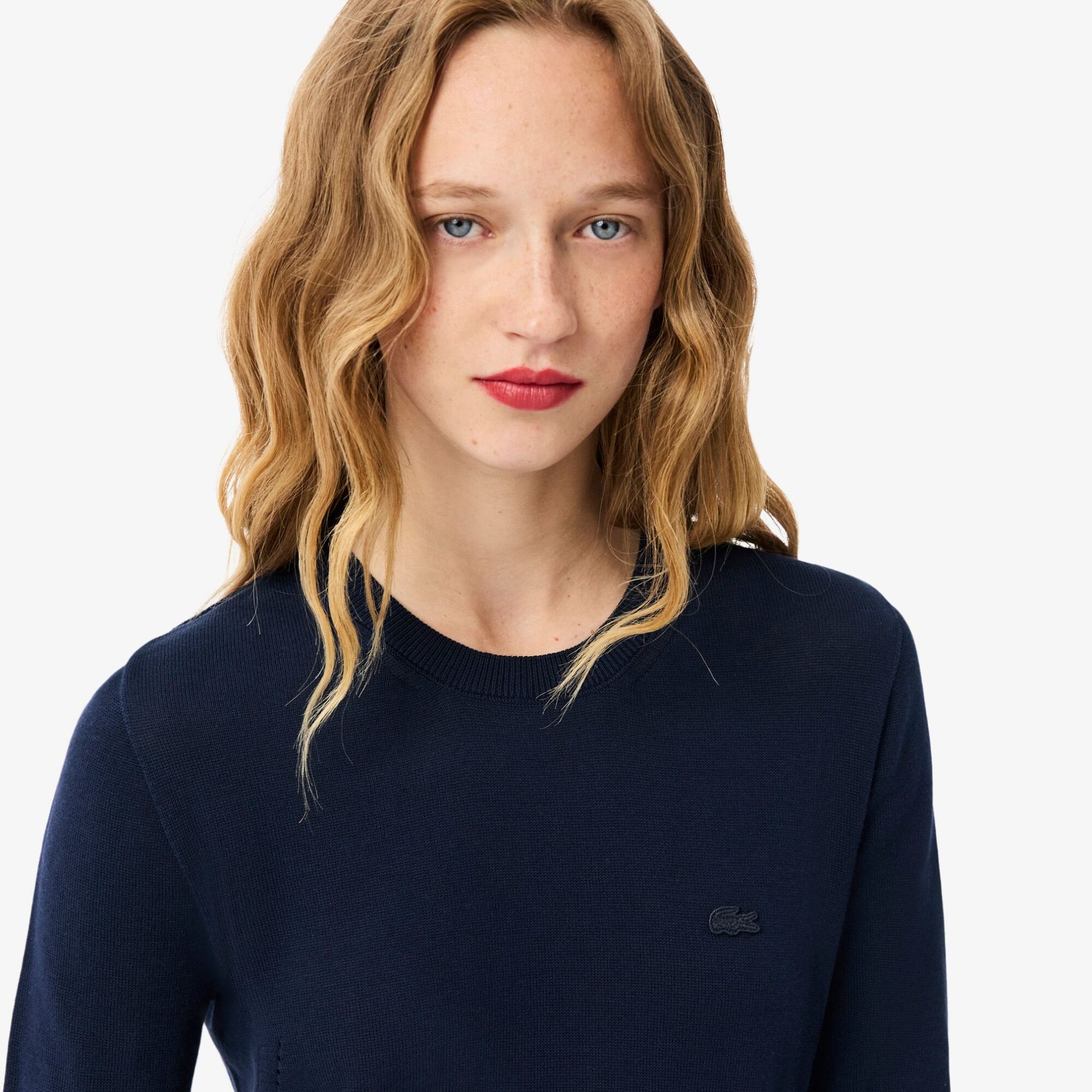 Εικόνα της Γυναικείο 3D Knit Crew Neck Πουλόβερ