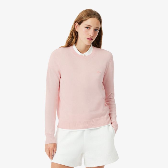 Εικόνα της Γυναικείο 3D Knit Crew Neck Πουλόβερ