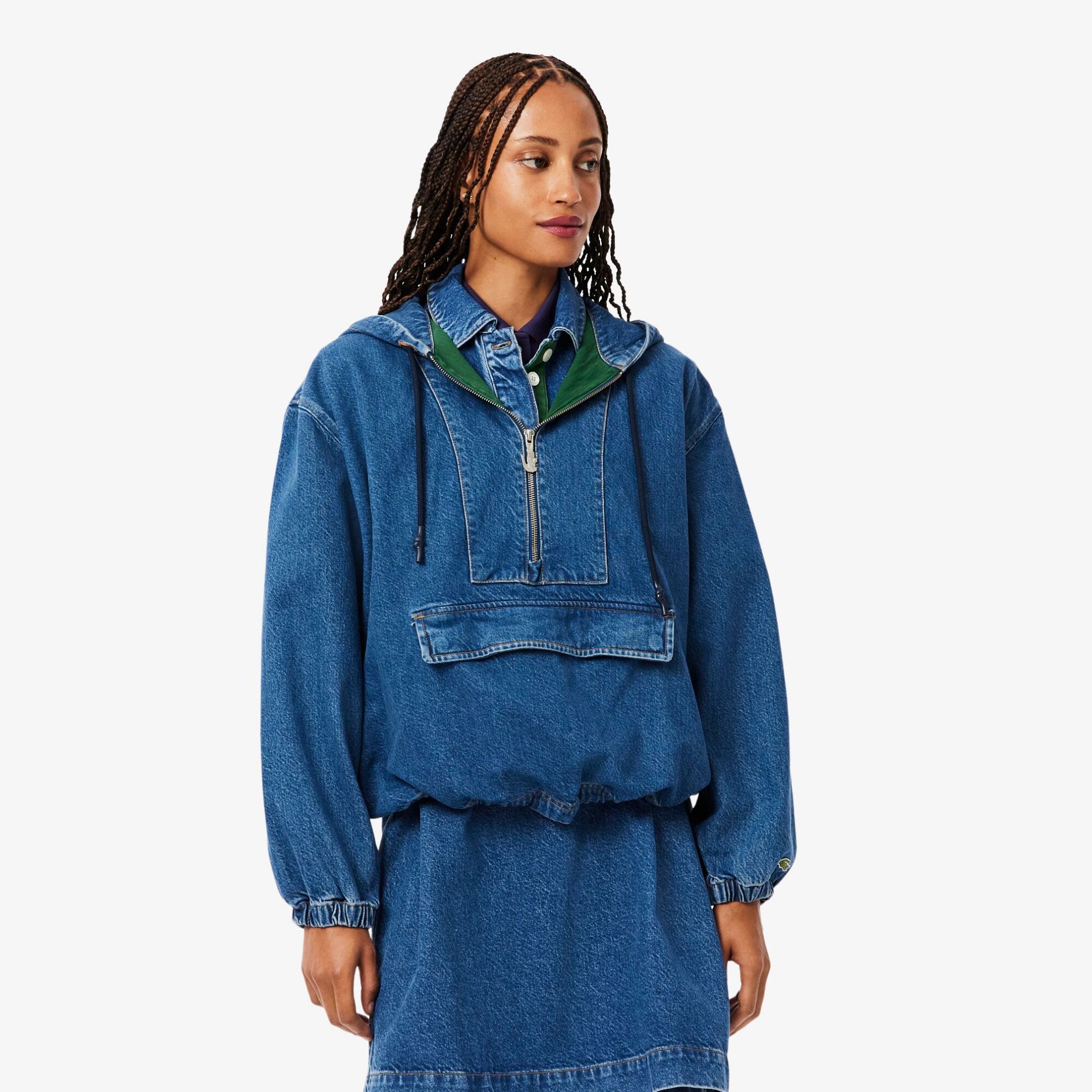 Εικόνα της Γυναικείο Oversized Denim Popover Jacket