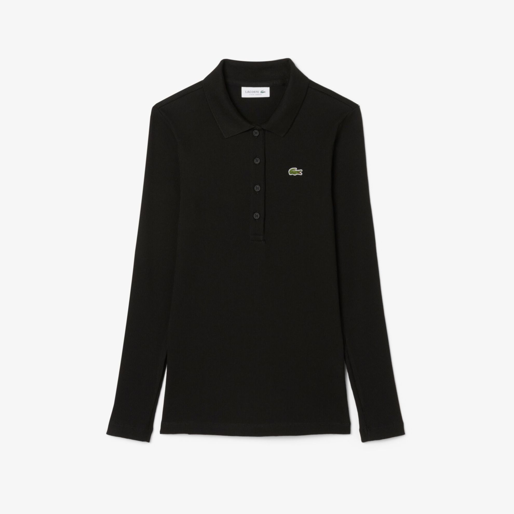 Εικόνα της Γυναικεία L.12.D Ribbed Cotton Polo Μπλούζα Slim Fit