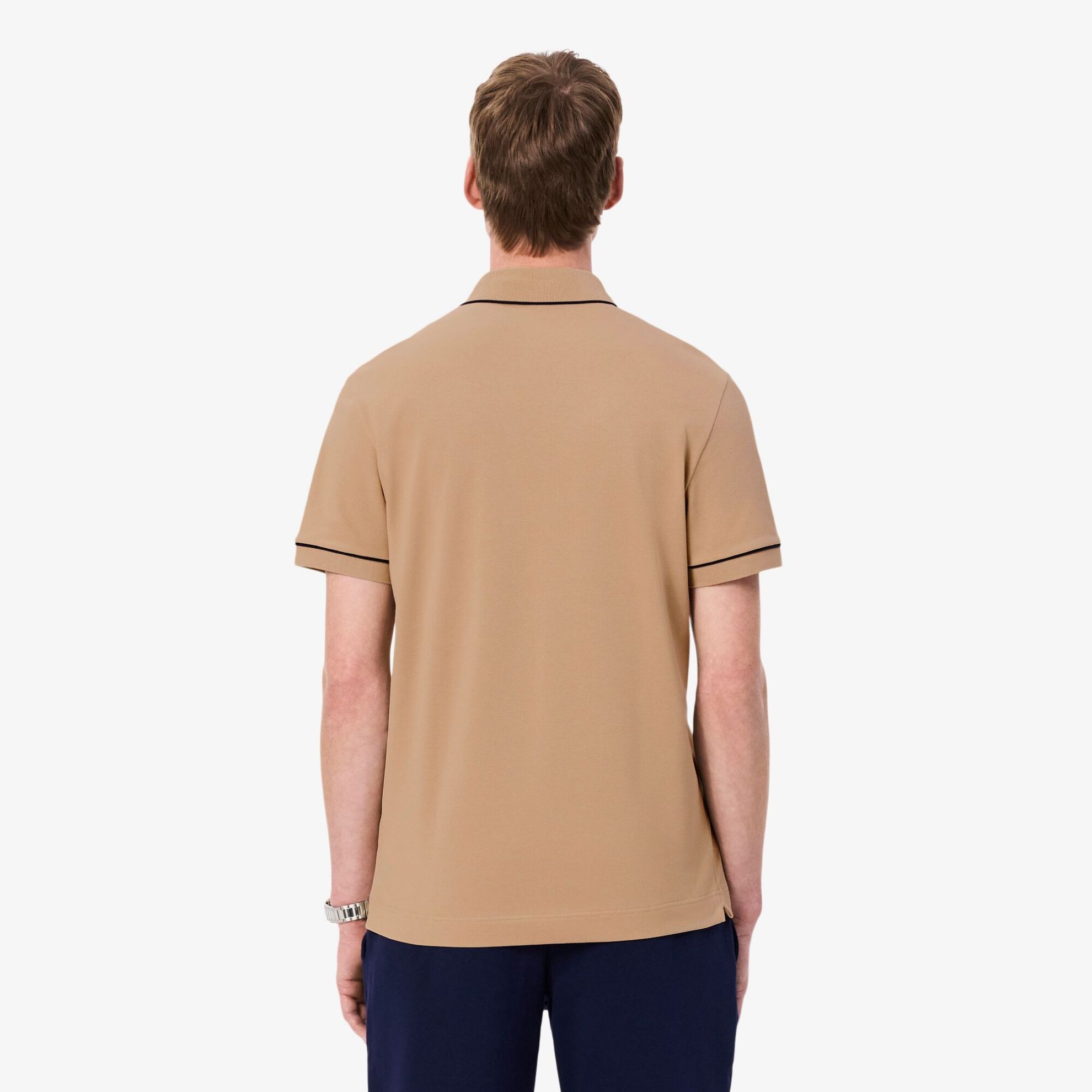 Εικόνα της Smart Paris Stretch Cotton Contrast Trim Polo Μπλούζα