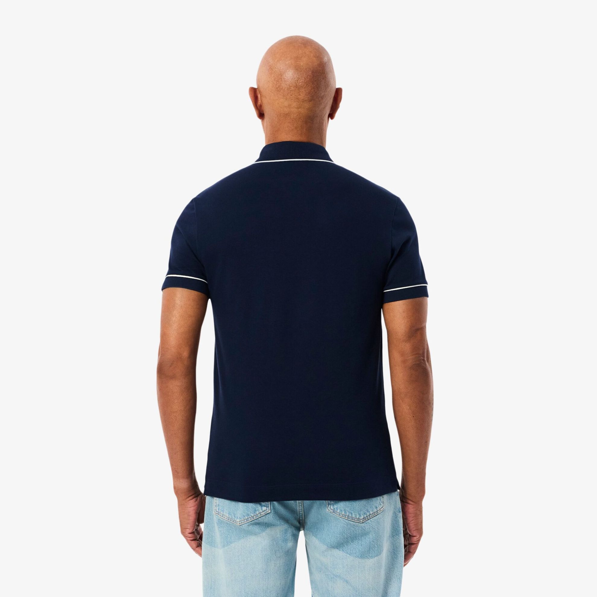Εικόνα της Smart Paris Stretch Cotton Contrast Trim Polo Μπλούζα