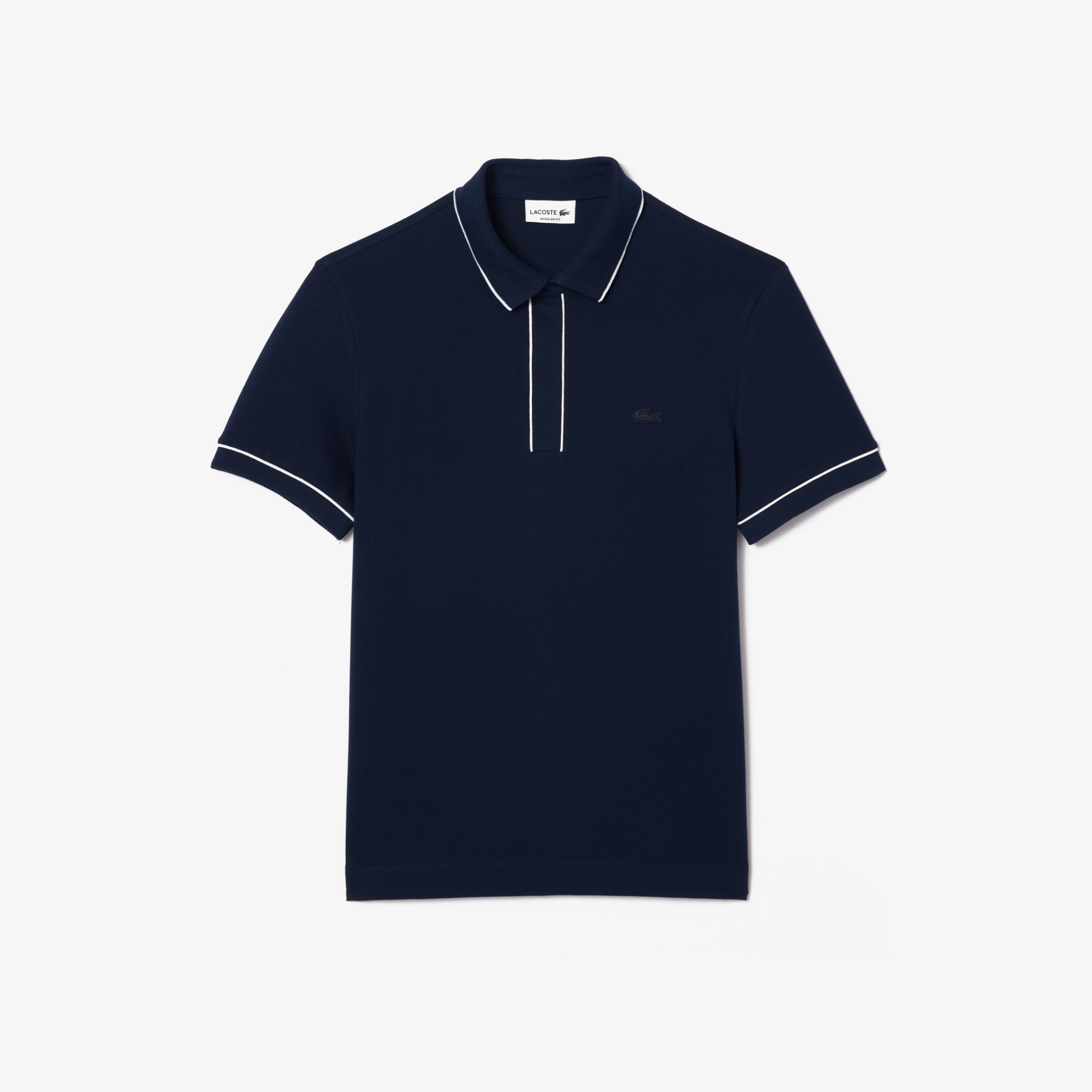 Εικόνα της Smart Paris Stretch Cotton Contrast Trim Polo Μπλούζα