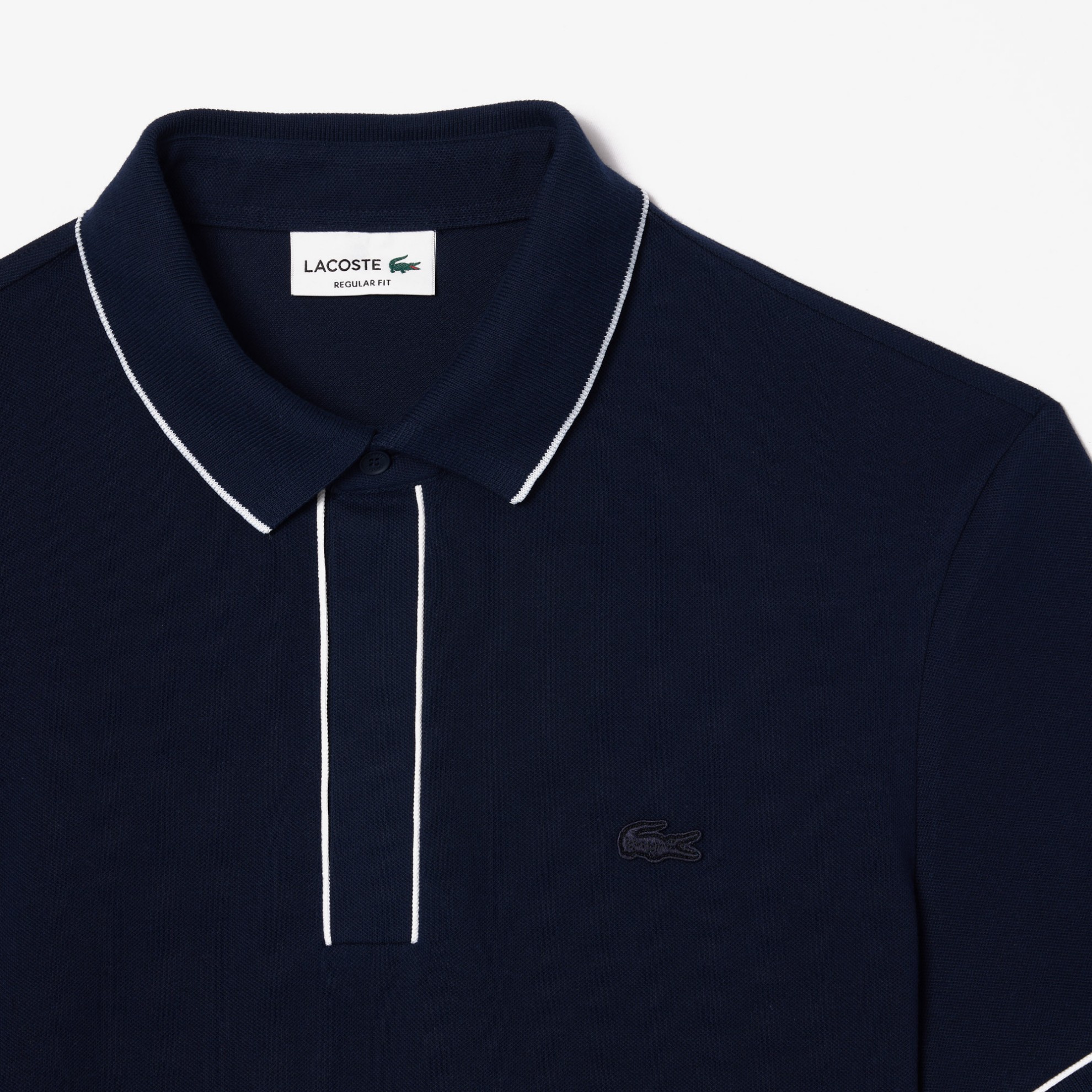Εικόνα της Smart Paris Stretch Cotton Contrast Trim Polo Μπλούζα