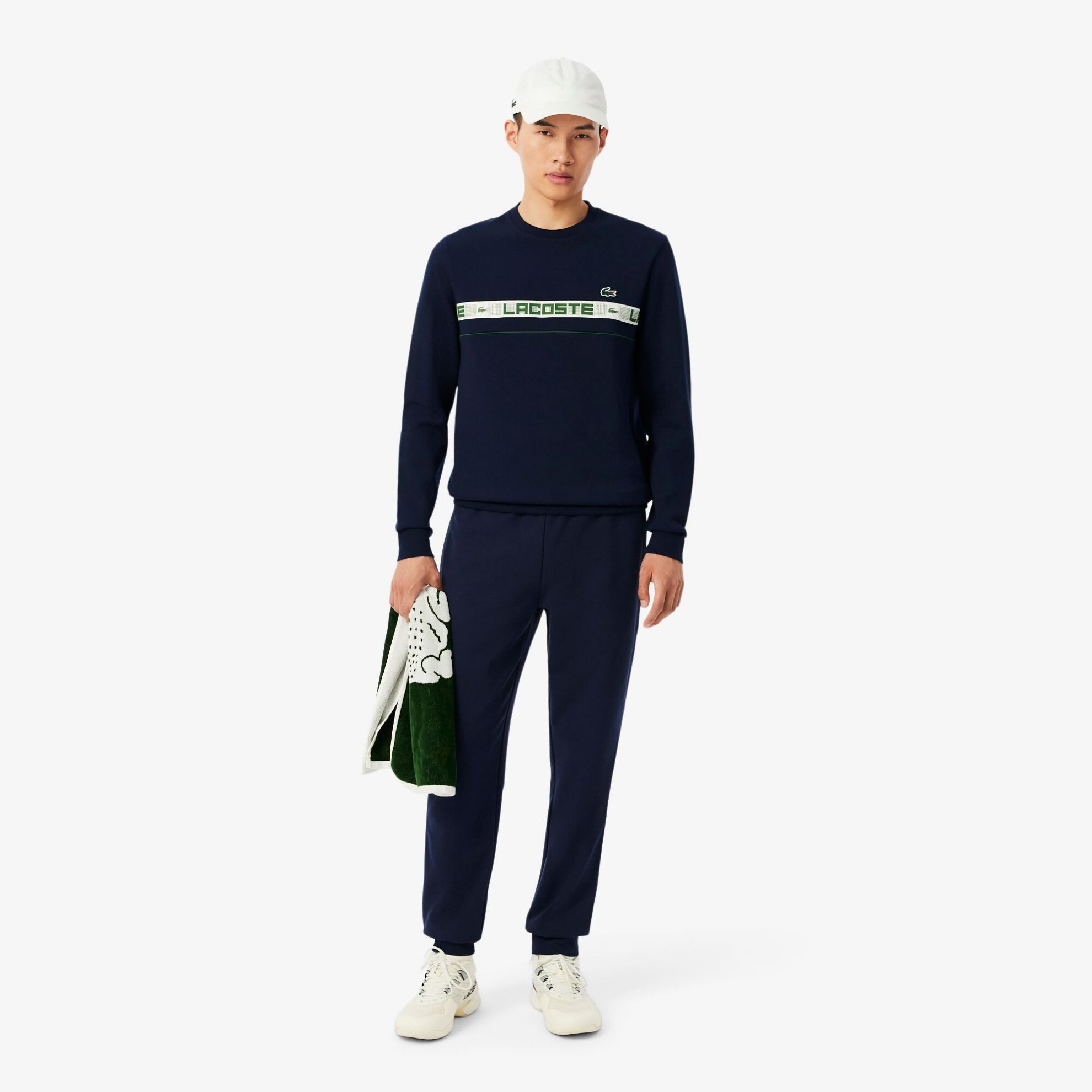 Εικόνα της Ανδρικό Branded Stripe Tennis Φούτερ