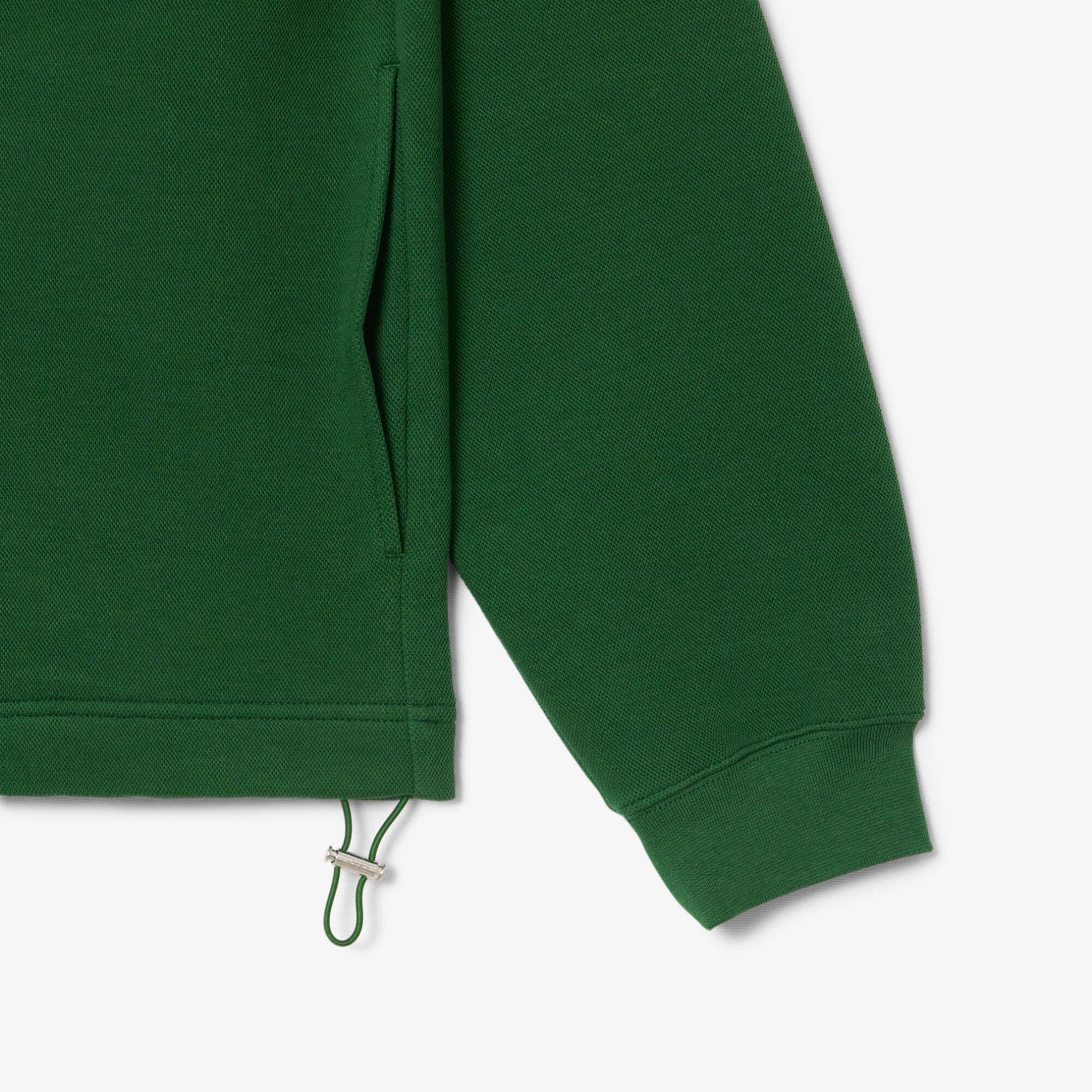 Εικόνα της Ανδρικό Lacoste Loose Fit Signature Badge Φούτερ με Φερμουάρ