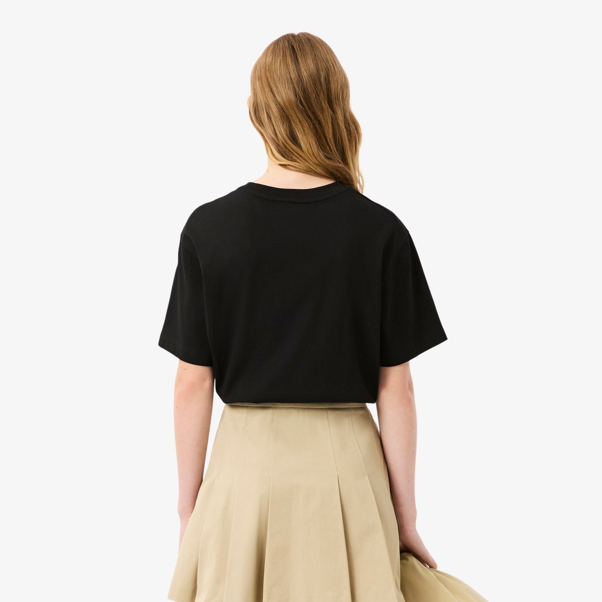 Εικόνα της Γυναικείο Oversized Short Cut Cotton Logo T-shirt