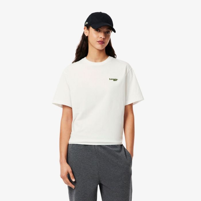 Εικόνα της Γυναικείο Oversized Short Cut Cotton Logo T-shirt
