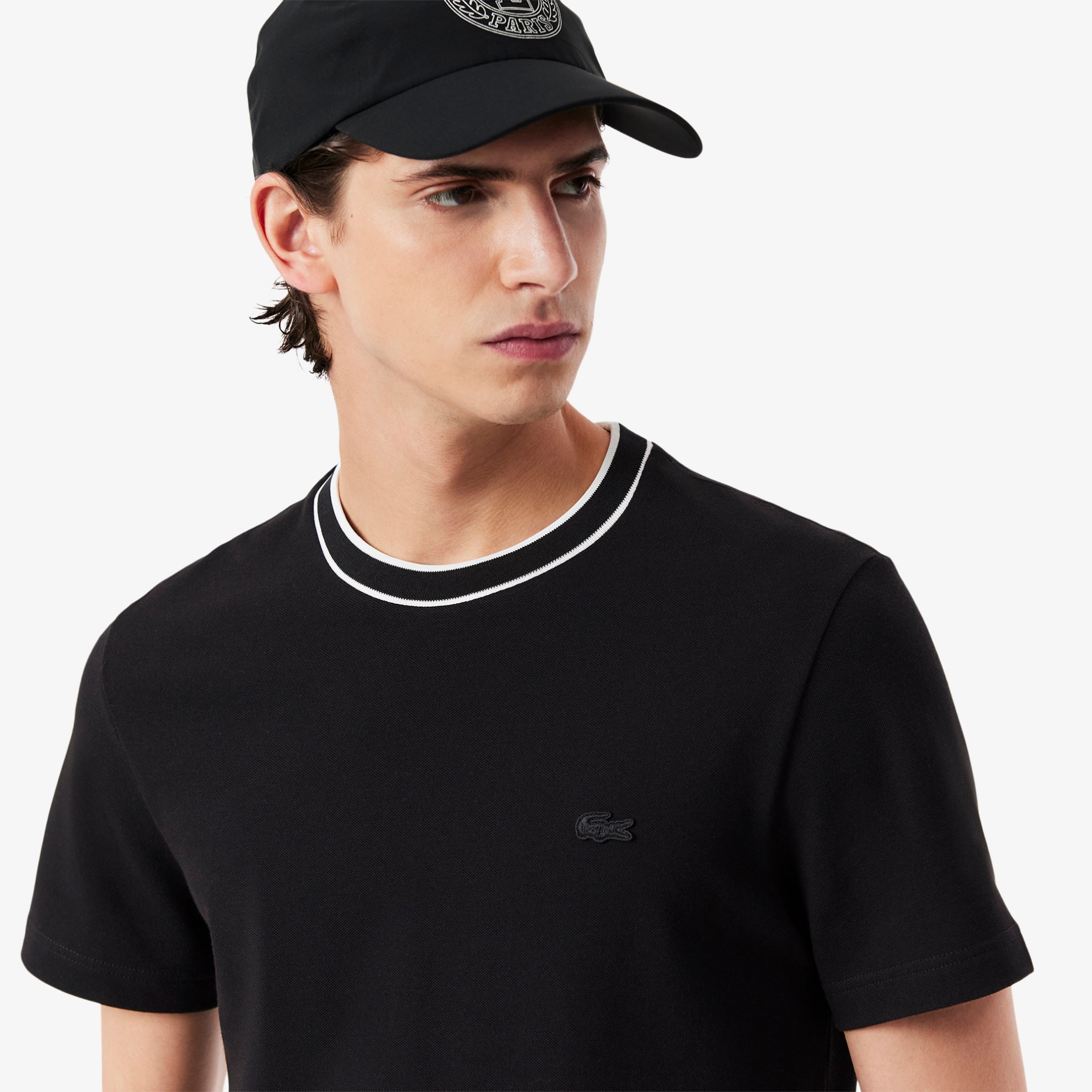 Εικόνα της Ανδρικό Stretch Piqué Stripe Collar T-Shirt