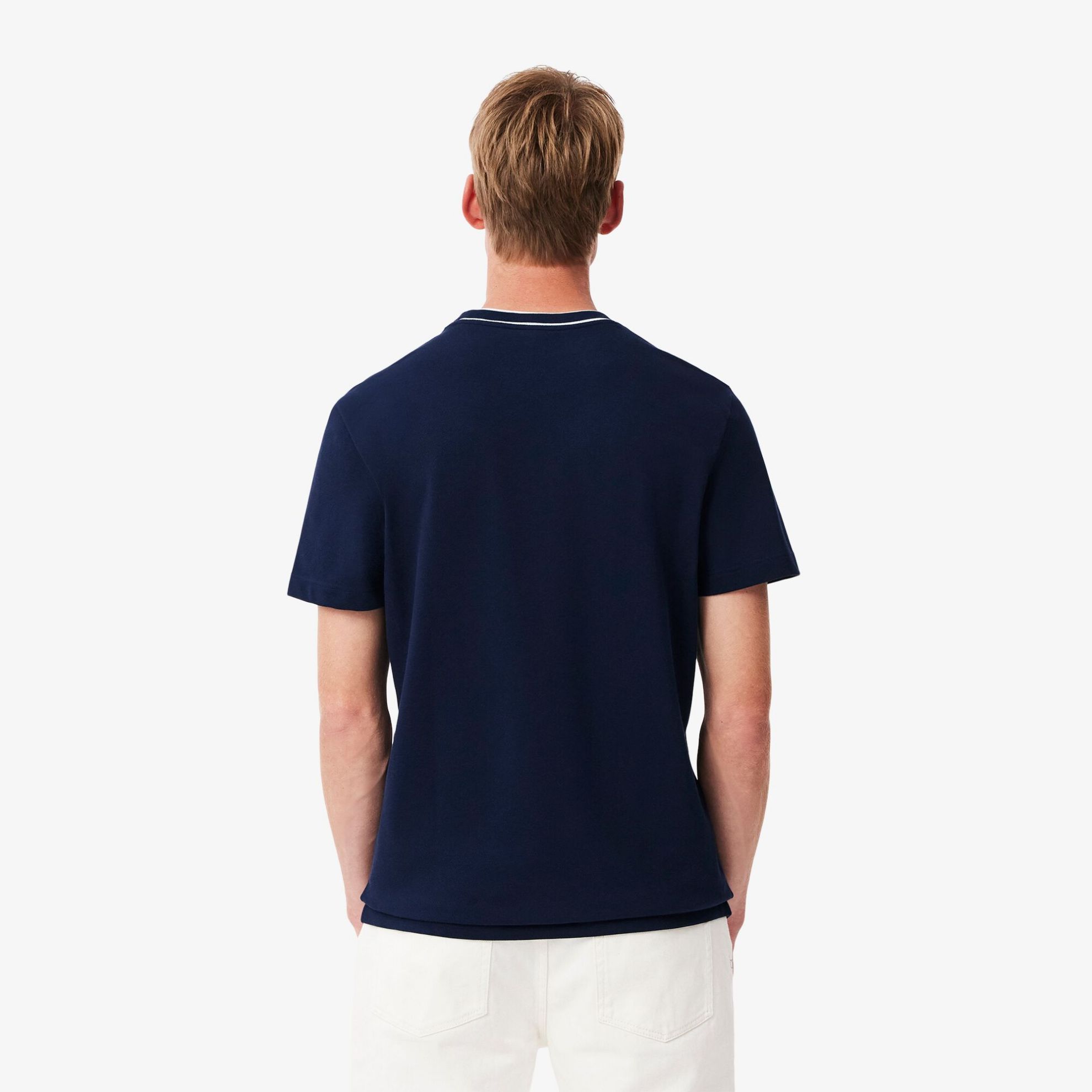 Εικόνα της Ανδρικό Stretch Piqué Stripe Collar T-Shirt