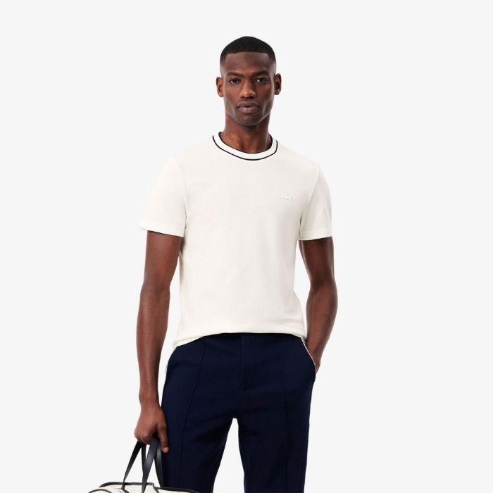 Εικόνα της Ανδρικό Stretch Piqué Stripe Collar T-Shirt