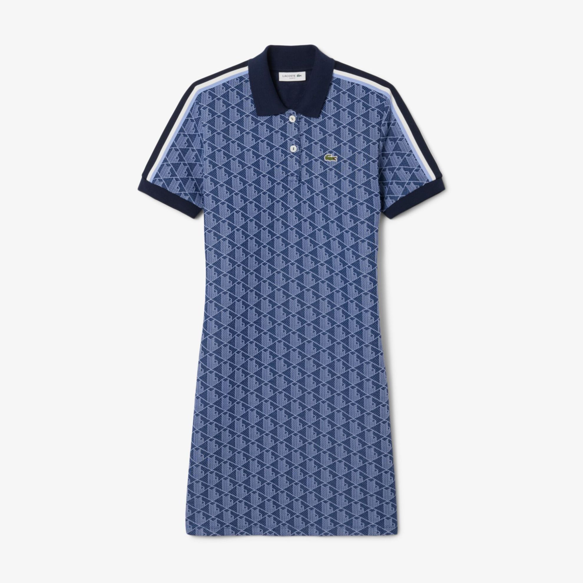 Εικόνα της Γυναικείο Monogram Jacquard Polo Φόρεμα Slim Fit