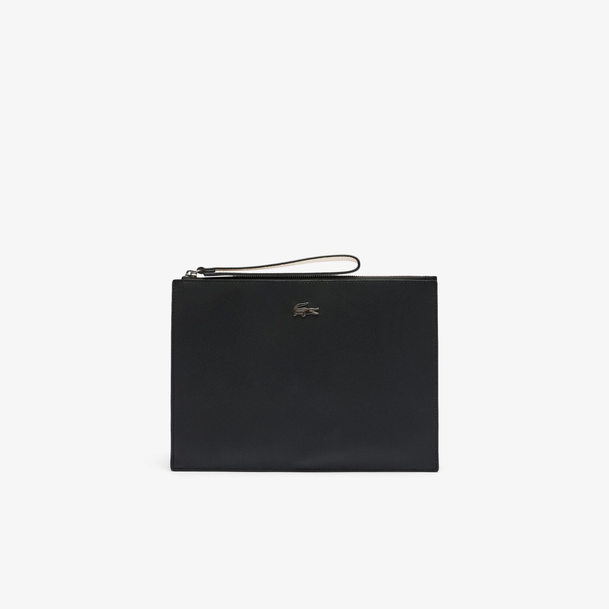 Εικόνα της Unisex Anna Coated Piqué Canvas Clutch με Φερμουάρ