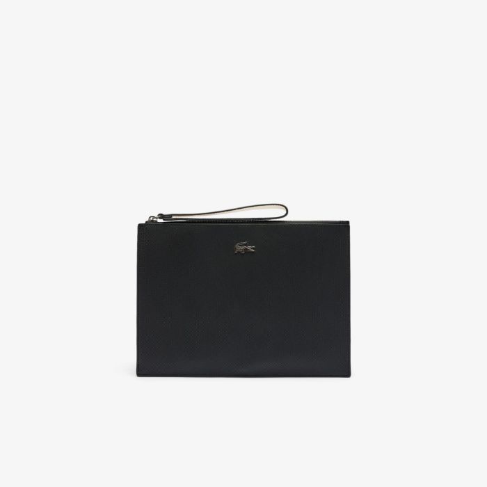 Εικόνα της Unisex Anna Coated Piqué Canvas Clutch με Φερμουάρ