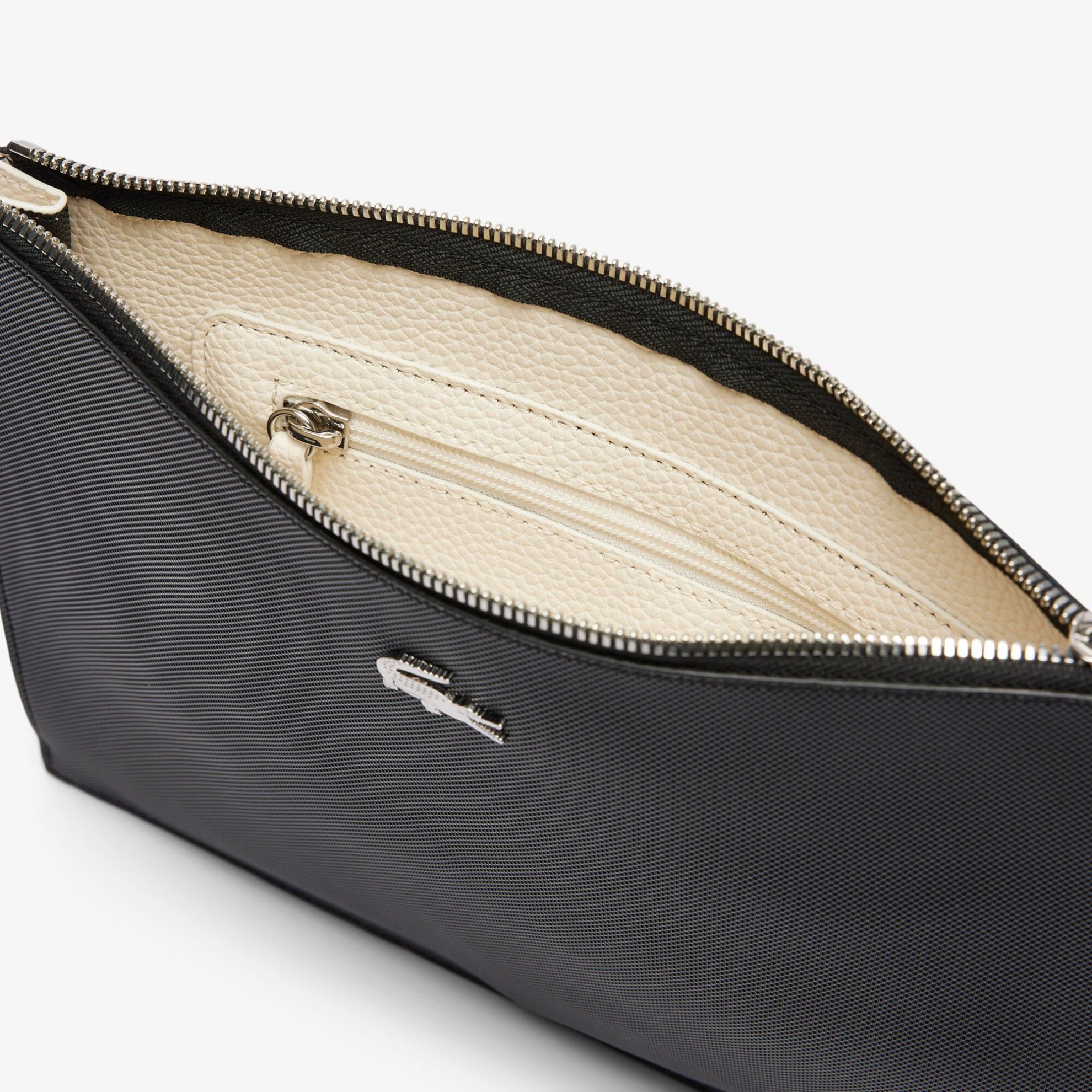 Εικόνα της Unisex Anna Coated Piqué Canvas Clutch με Φερμουάρ