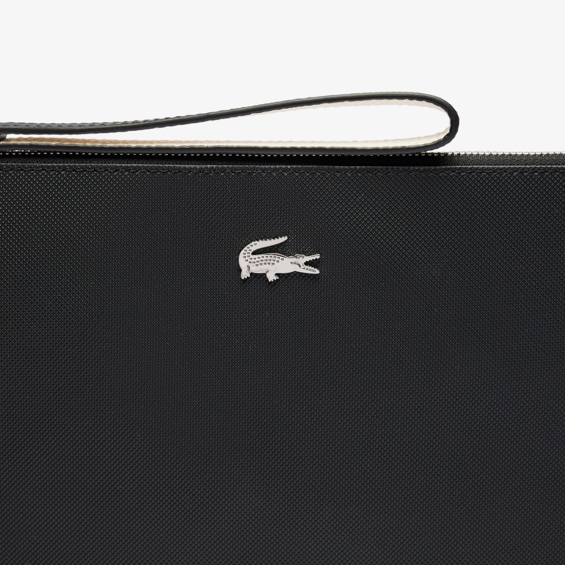 Εικόνα της Unisex Anna Coated Piqué Canvas Clutch με Φερμουάρ