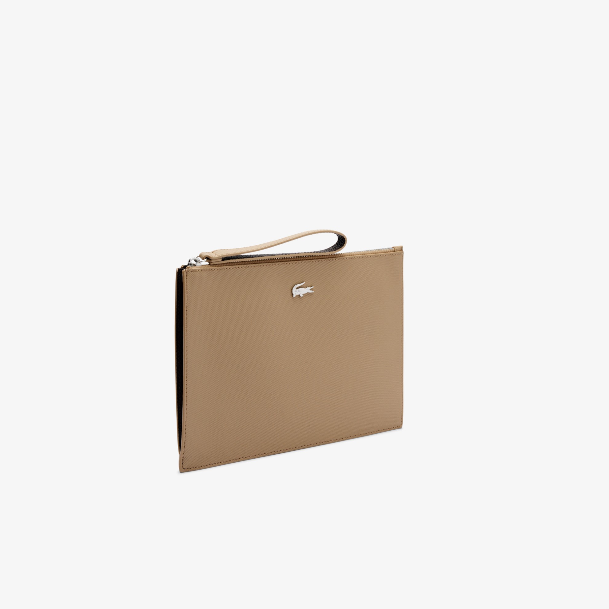 Εικόνα της Unisex Anna Coated Piqué Canvas Clutch με Φερμουάρ