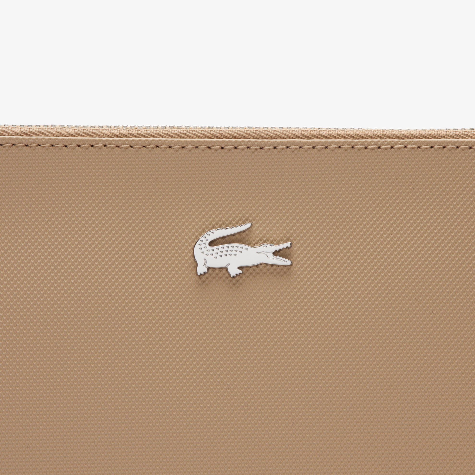 Εικόνα της Unisex Anna Coated Piqué Canvas Clutch με Φερμουάρ