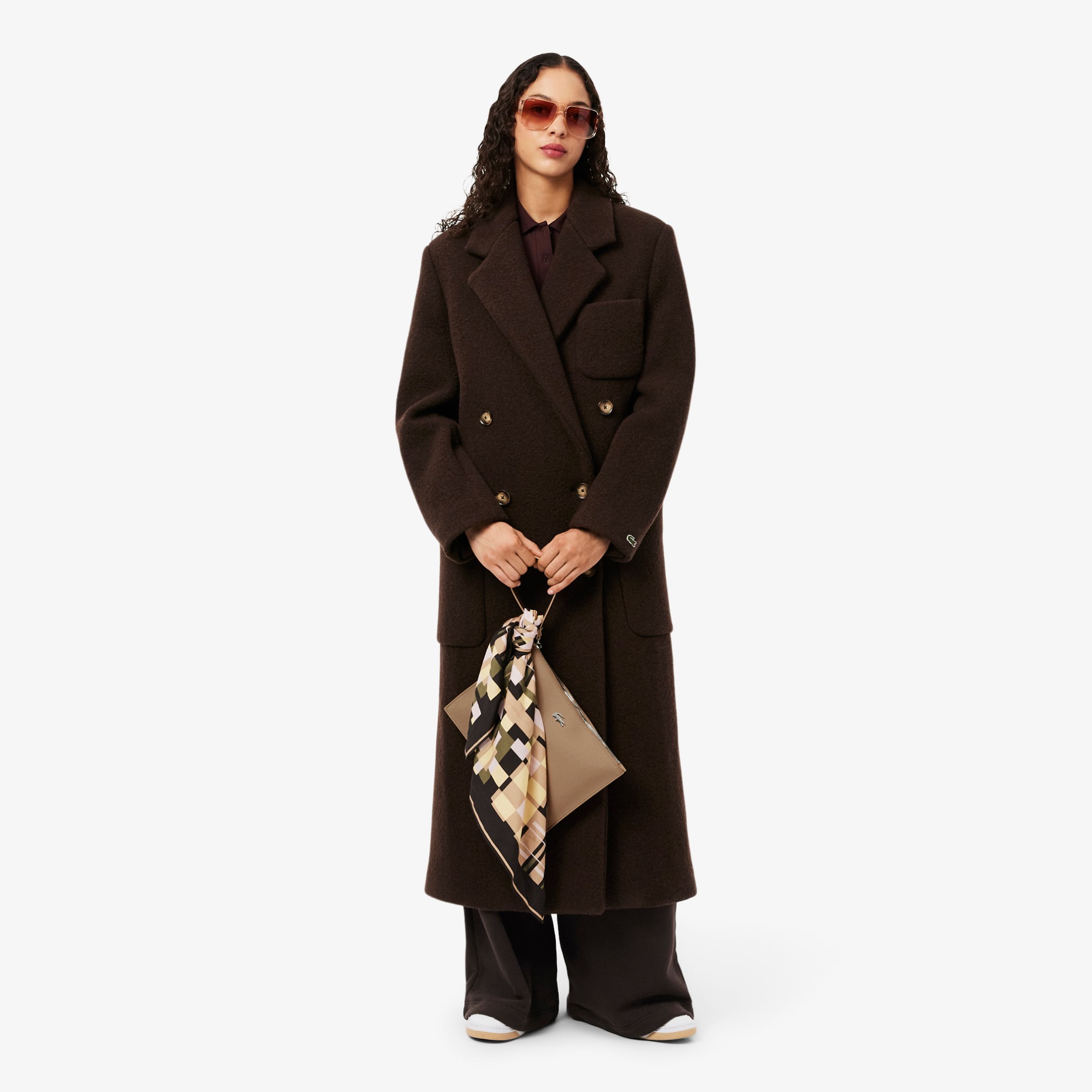 Εικόνα της Unisex Anna Coated Piqué Canvas Clutch με Φερμουάρ