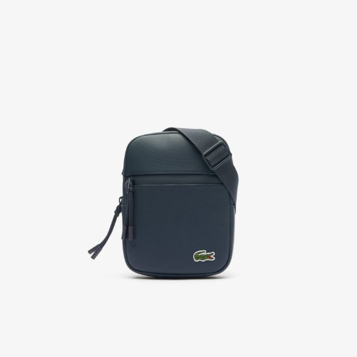 Εικόνα της Ανδρική LCST Coated Canvas Μικρή Flat Crossbody Τσάντα