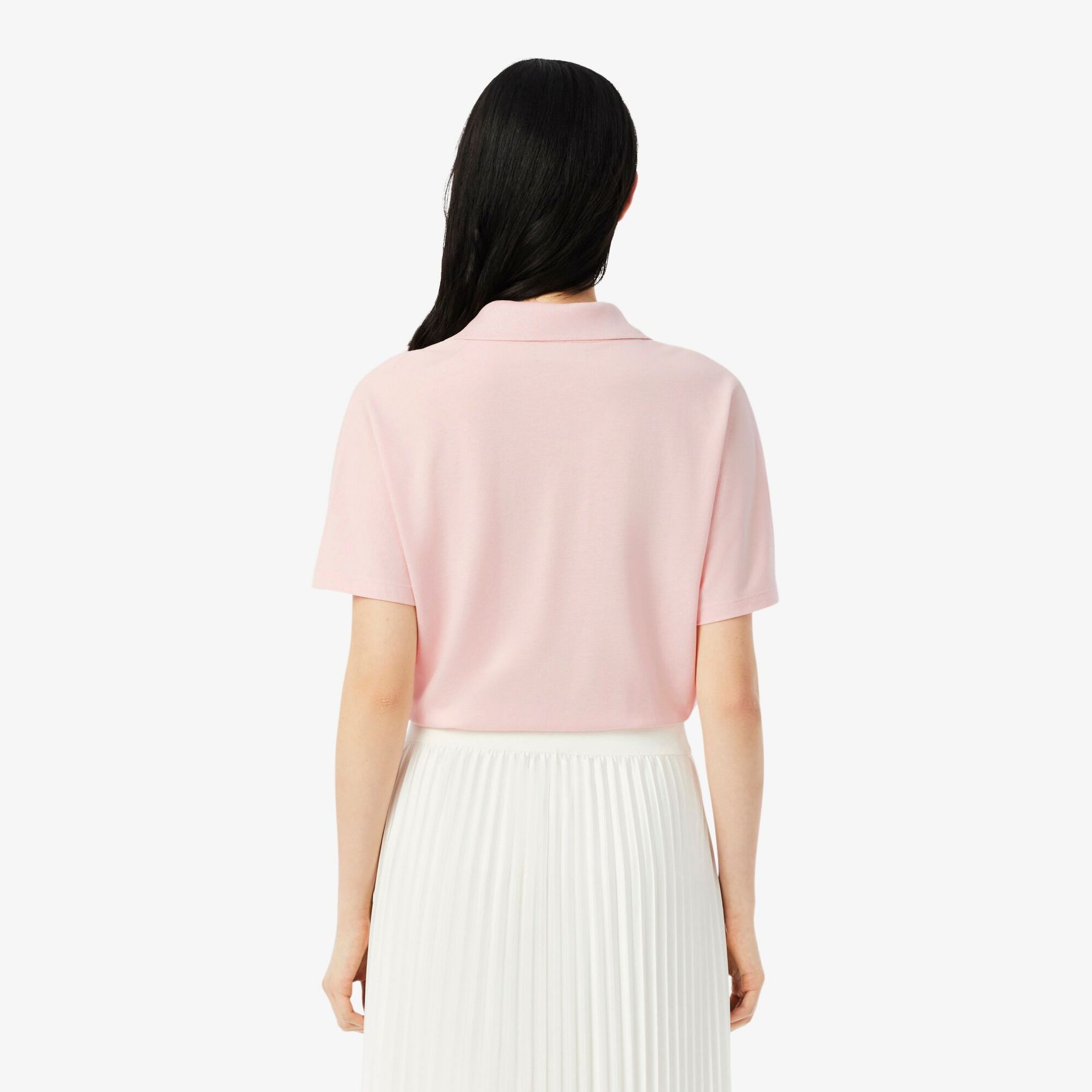 Εικόνα της Γυναικεία Fluid Piqué Polo Μπλούζα Relaxed Fit