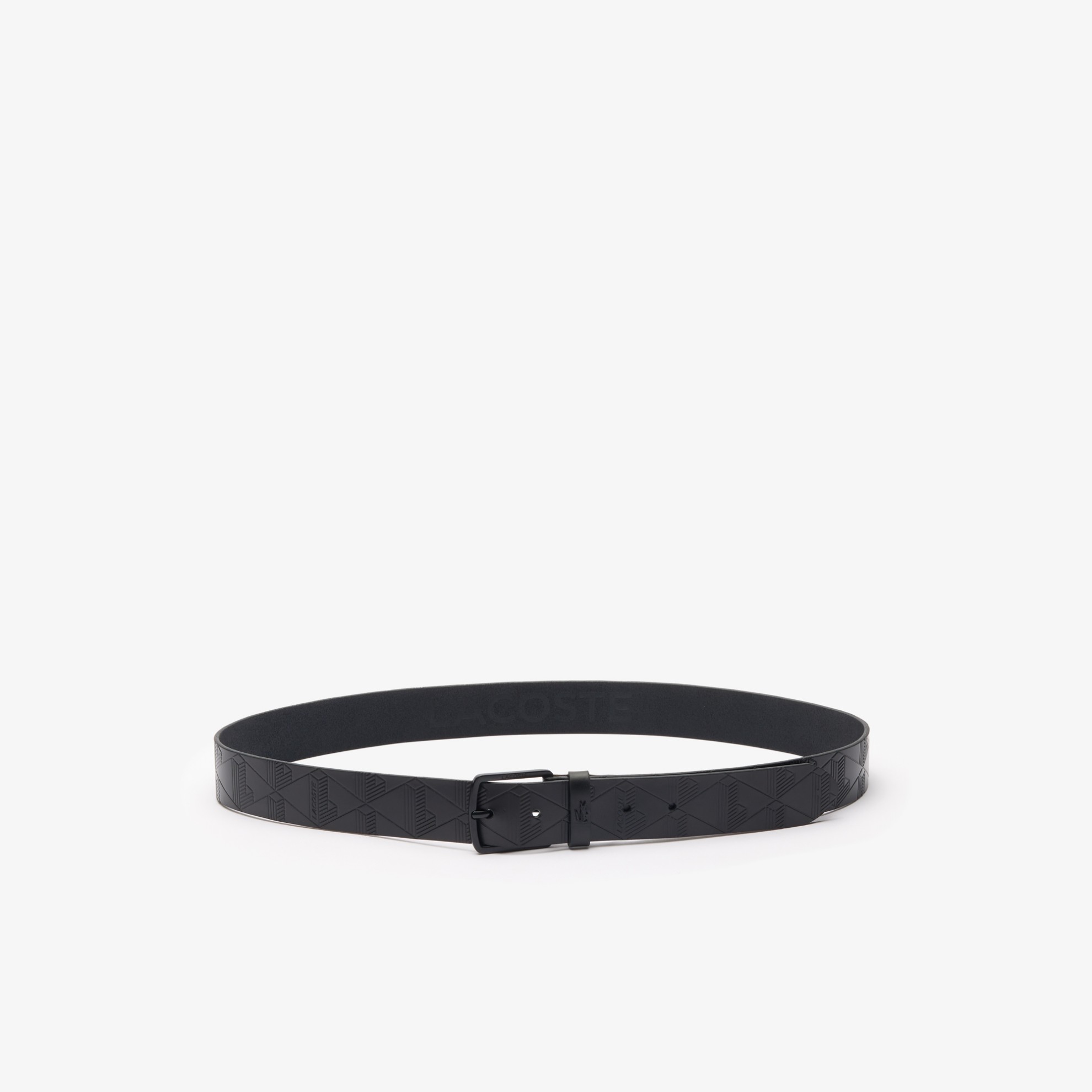 Εικόνα της Ανδρική Textured Monogram Δερμάτινη Ζώνη