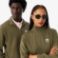 Εικόνα της Unisex High Neck Zip-Up Print Φούτερ