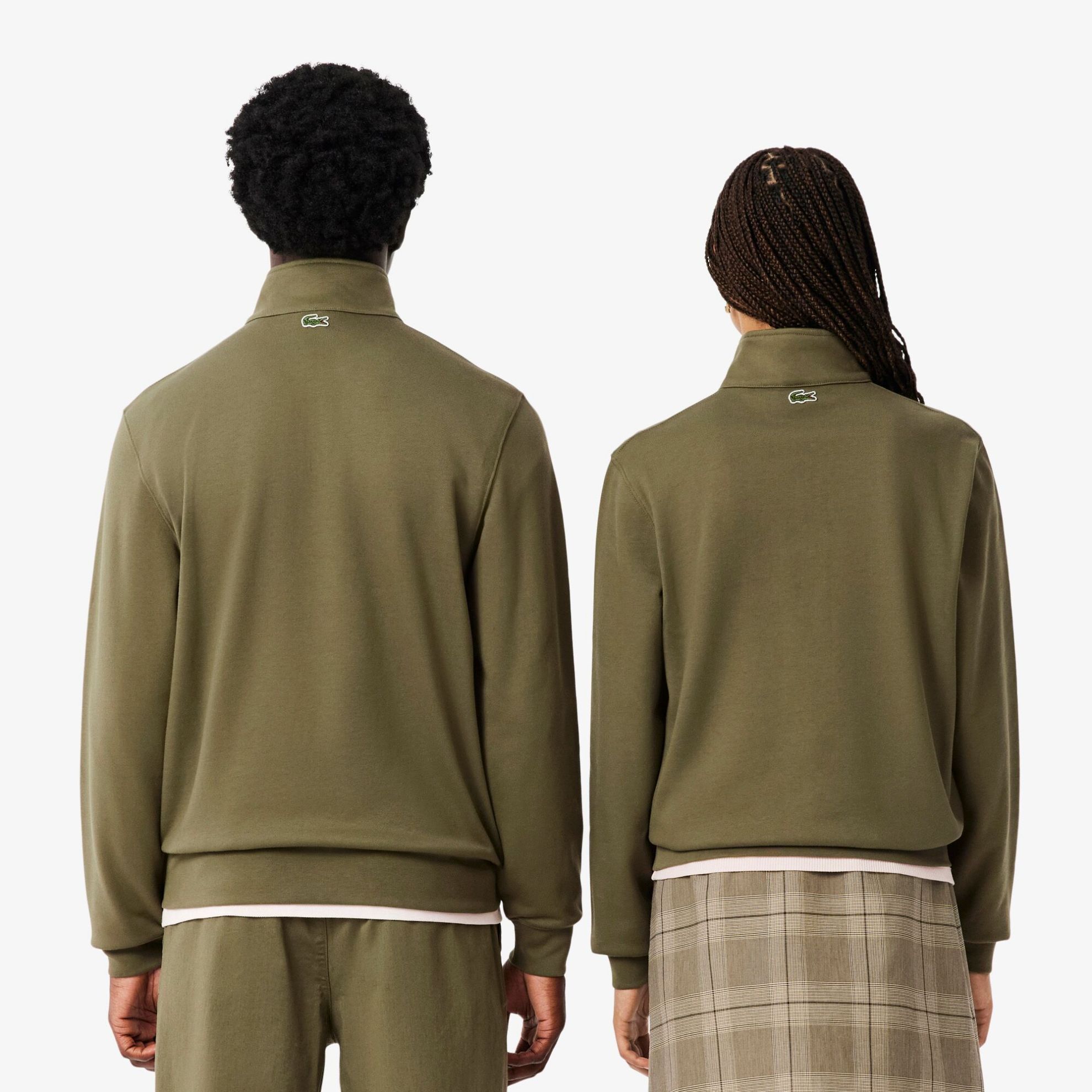 Εικόνα της Unisex High Neck Zip-Up Print Φούτερ