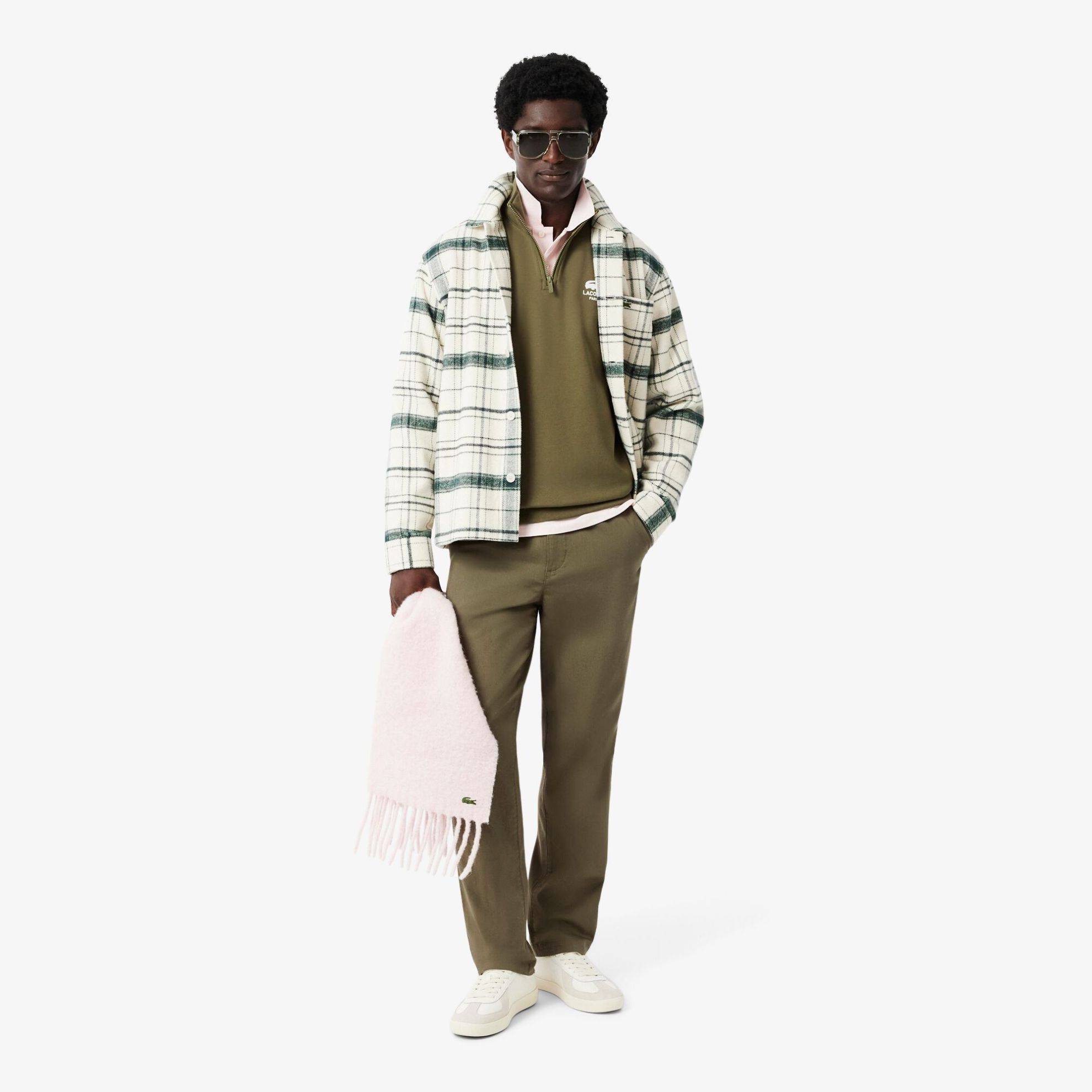 Εικόνα της Unisex High Neck Zip-Up Print Φούτερ