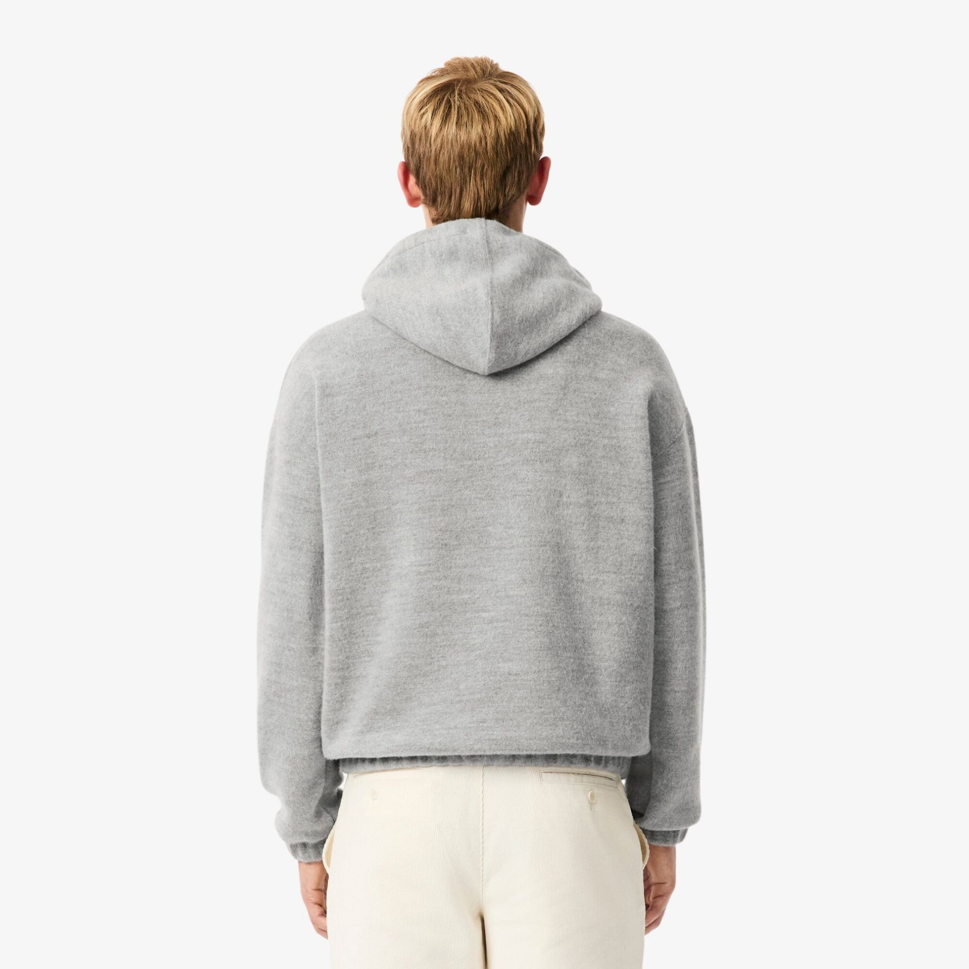 Εικόνα της Ανδρικό Lacoste Embroidered Signature Φούτερ με Κουκούλα