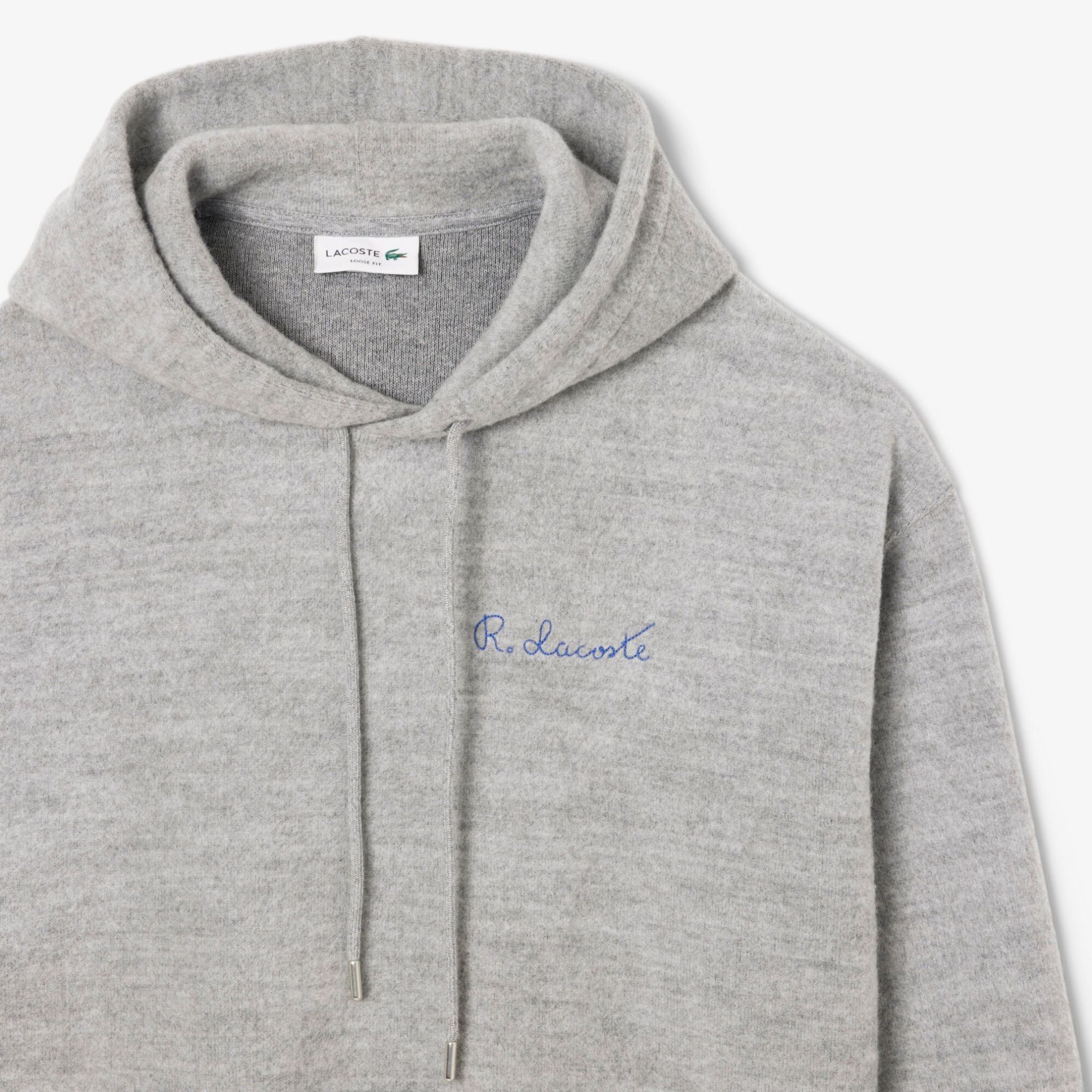 Εικόνα της Ανδρικό Lacoste Embroidered Signature Φούτερ με Κουκούλα