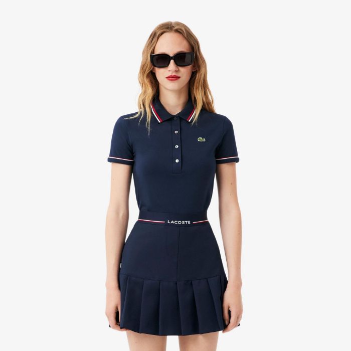 Εικόνα της Γυναικεία L.12.D Trim Detail Polo Μπλούζα Slim Fit