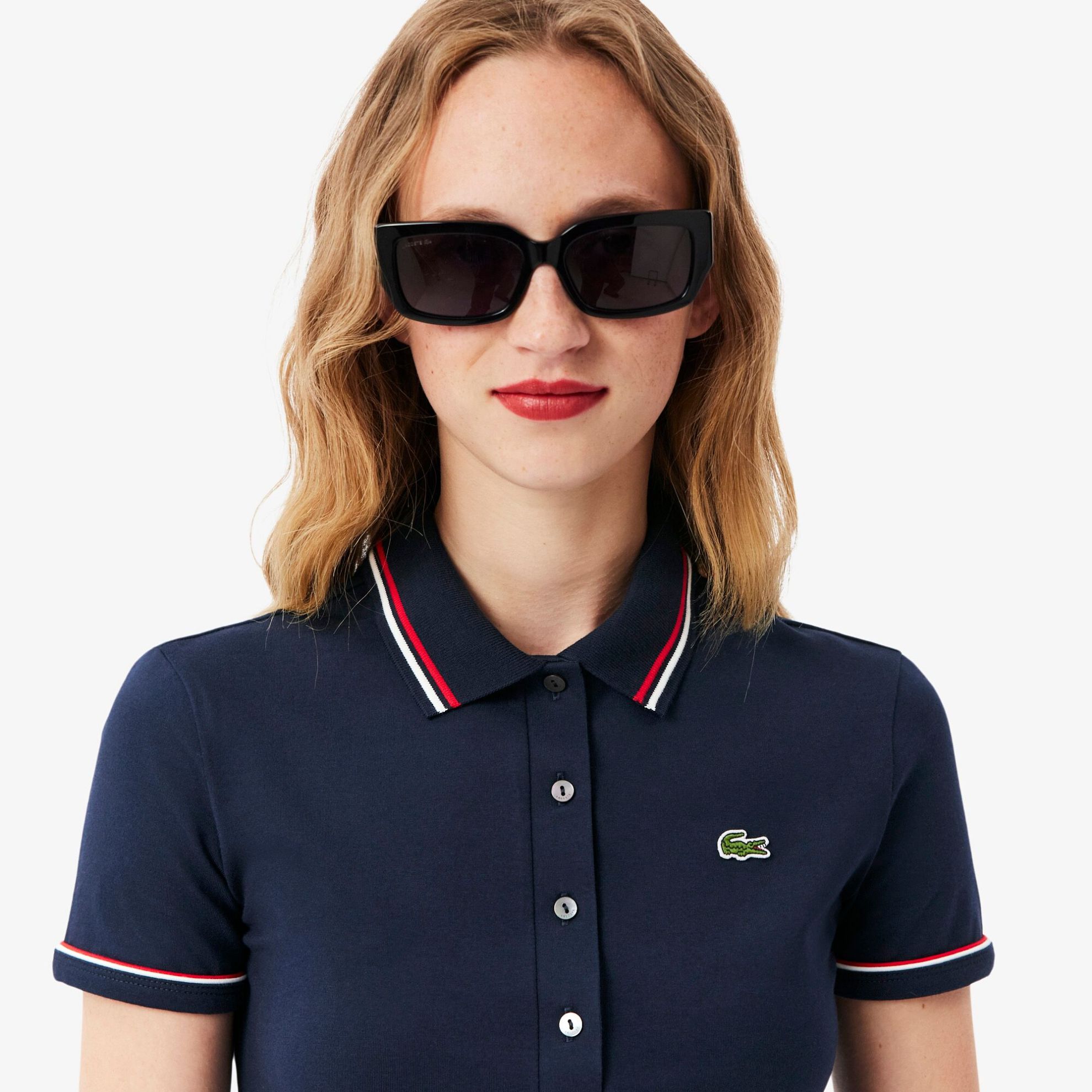 Εικόνα της Γυναικεία L.12.D Trim Detail Polo Μπλούζα Slim Fit