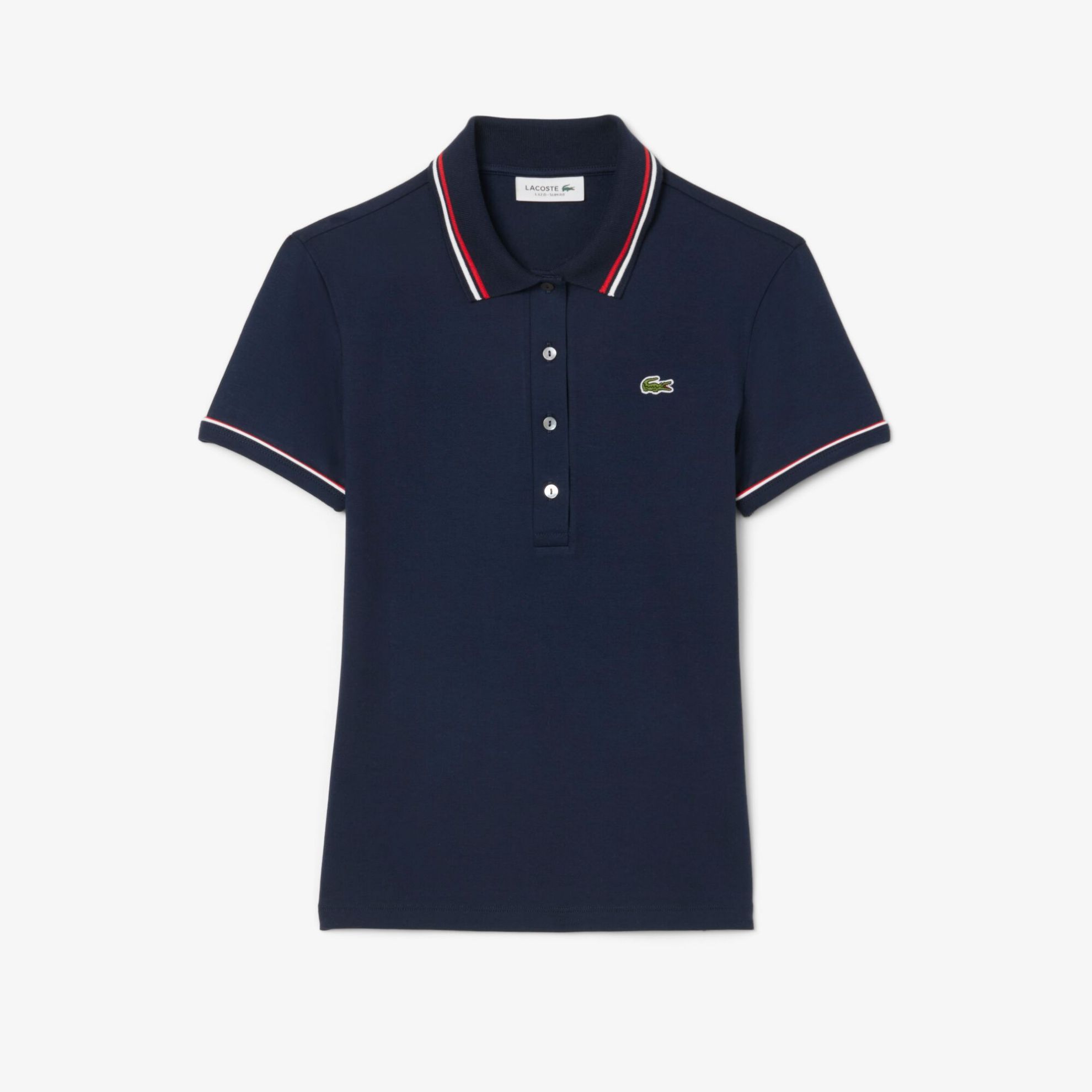 Εικόνα της Γυναικεία L.12.D Trim Detail Polo Μπλούζα Slim Fit