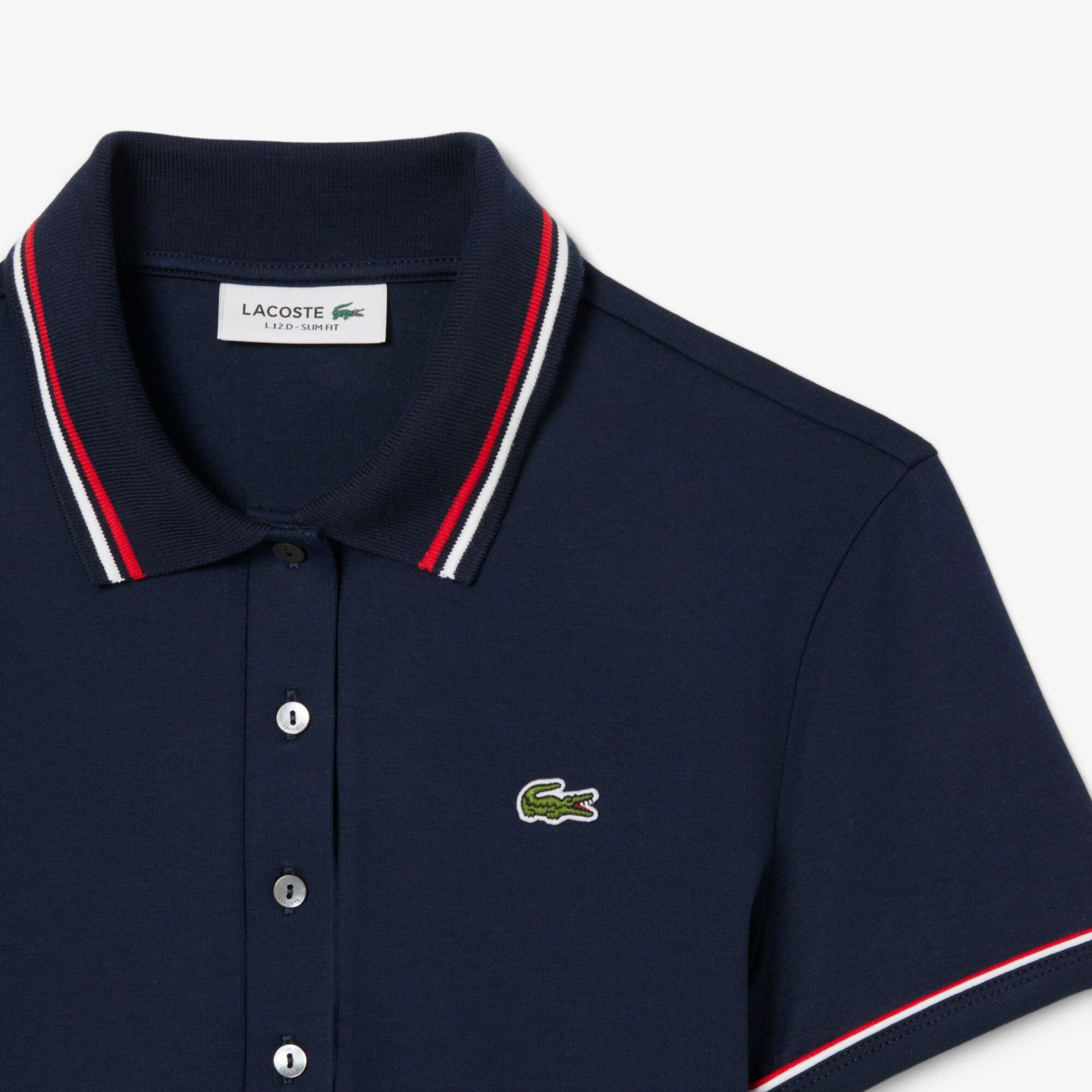 Εικόνα της Γυναικεία L.12.D Trim Detail Polo Μπλούζα Slim Fit